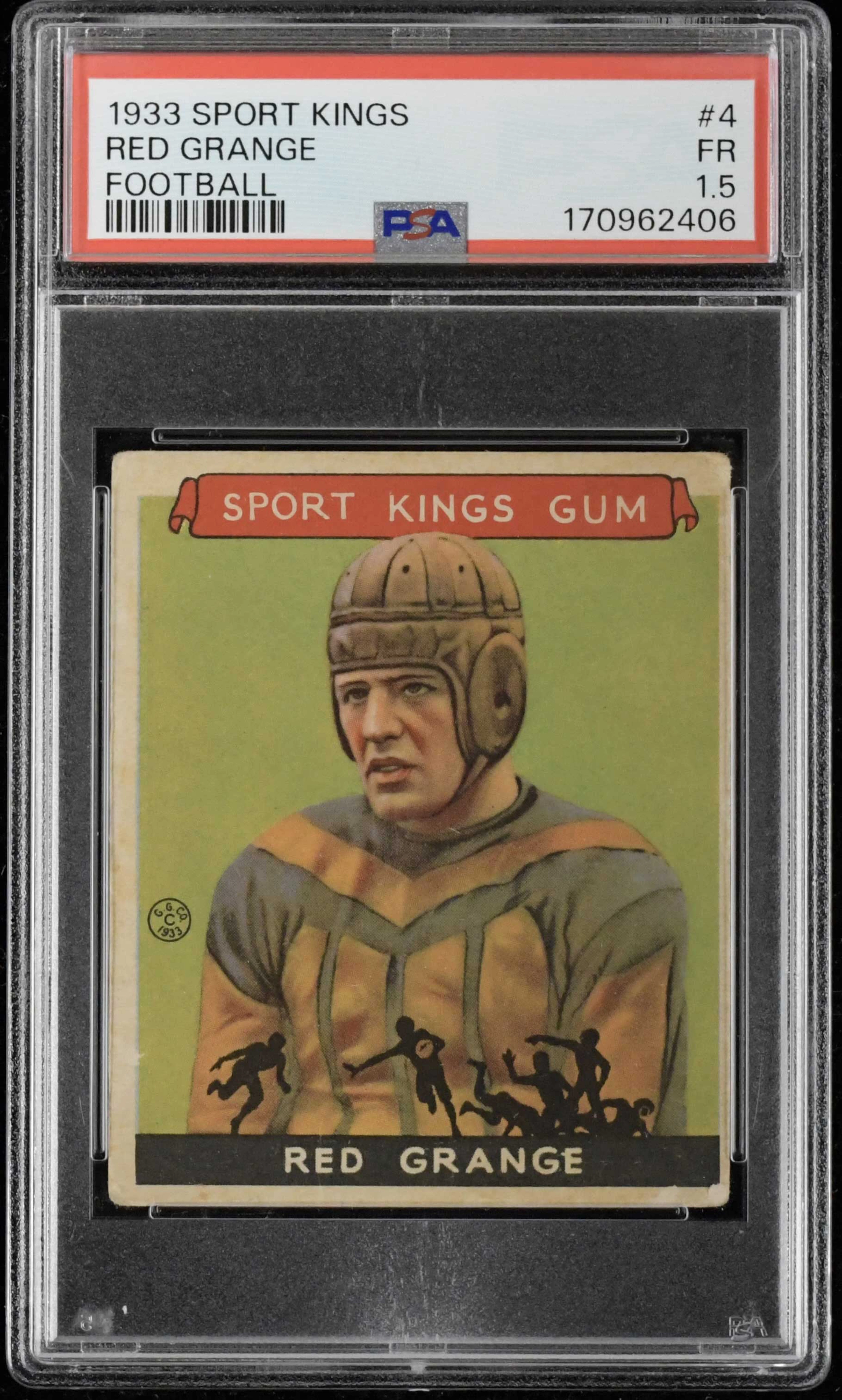 "1933 Goudey Sport Kings #4 Red Grange (PSA FR 1.5)...