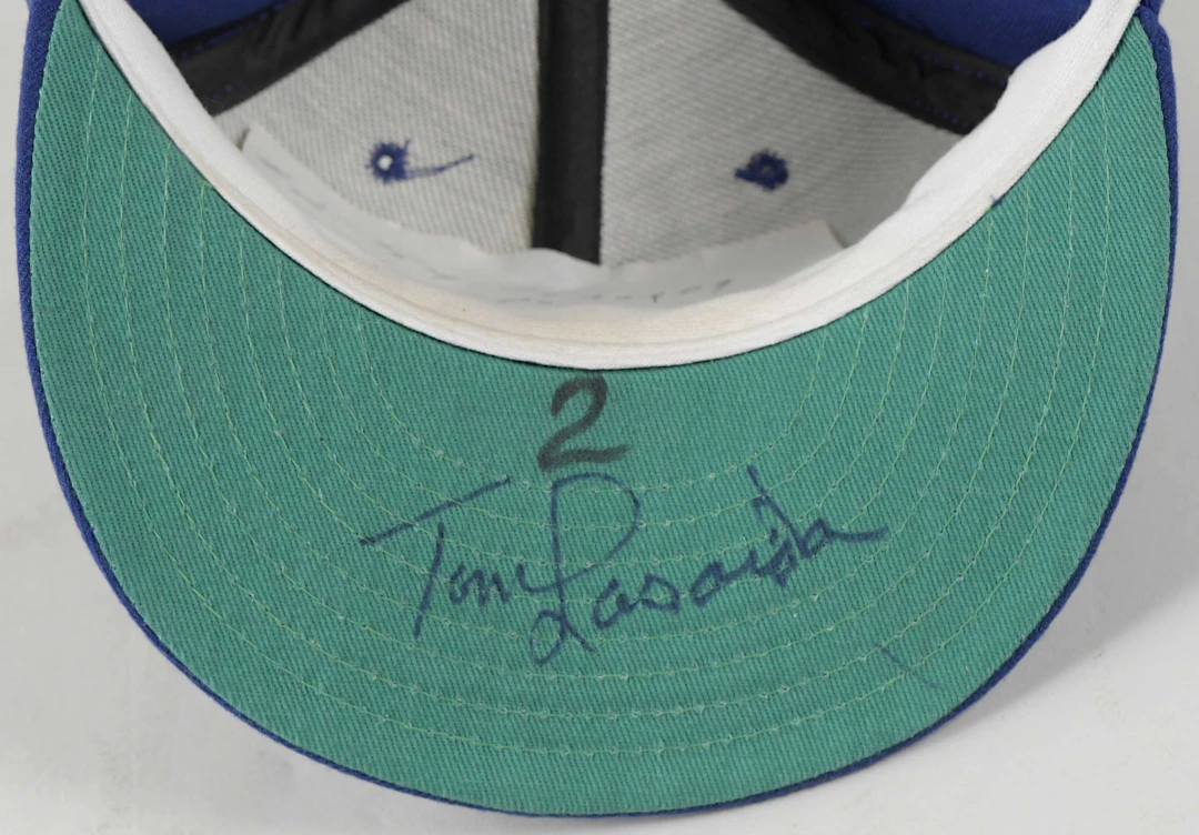 "Tom Lasorda signed Los Angeles Dodgers professional model hat