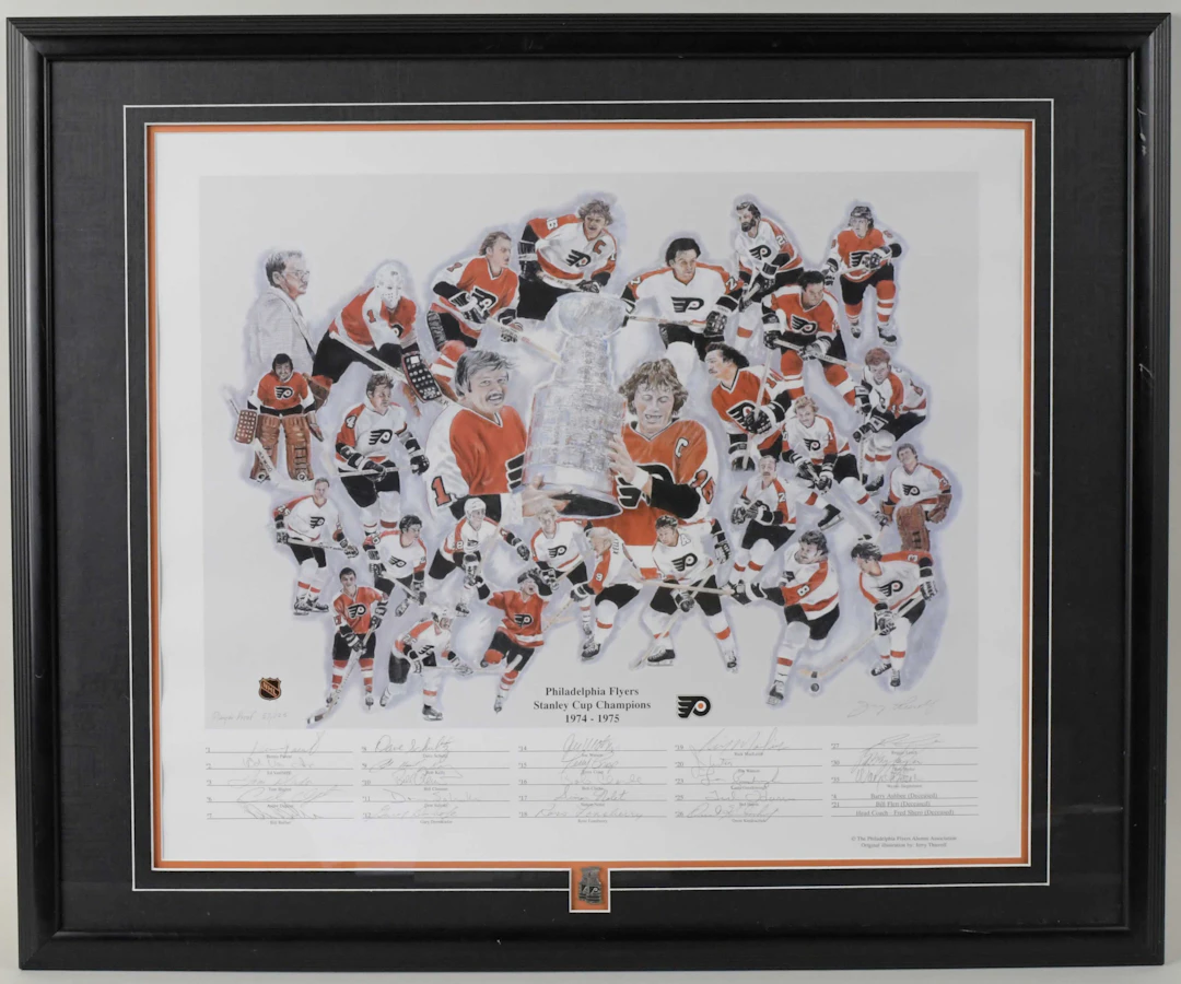 "1974-75 Philadelphia Flyers team signed limited edition...