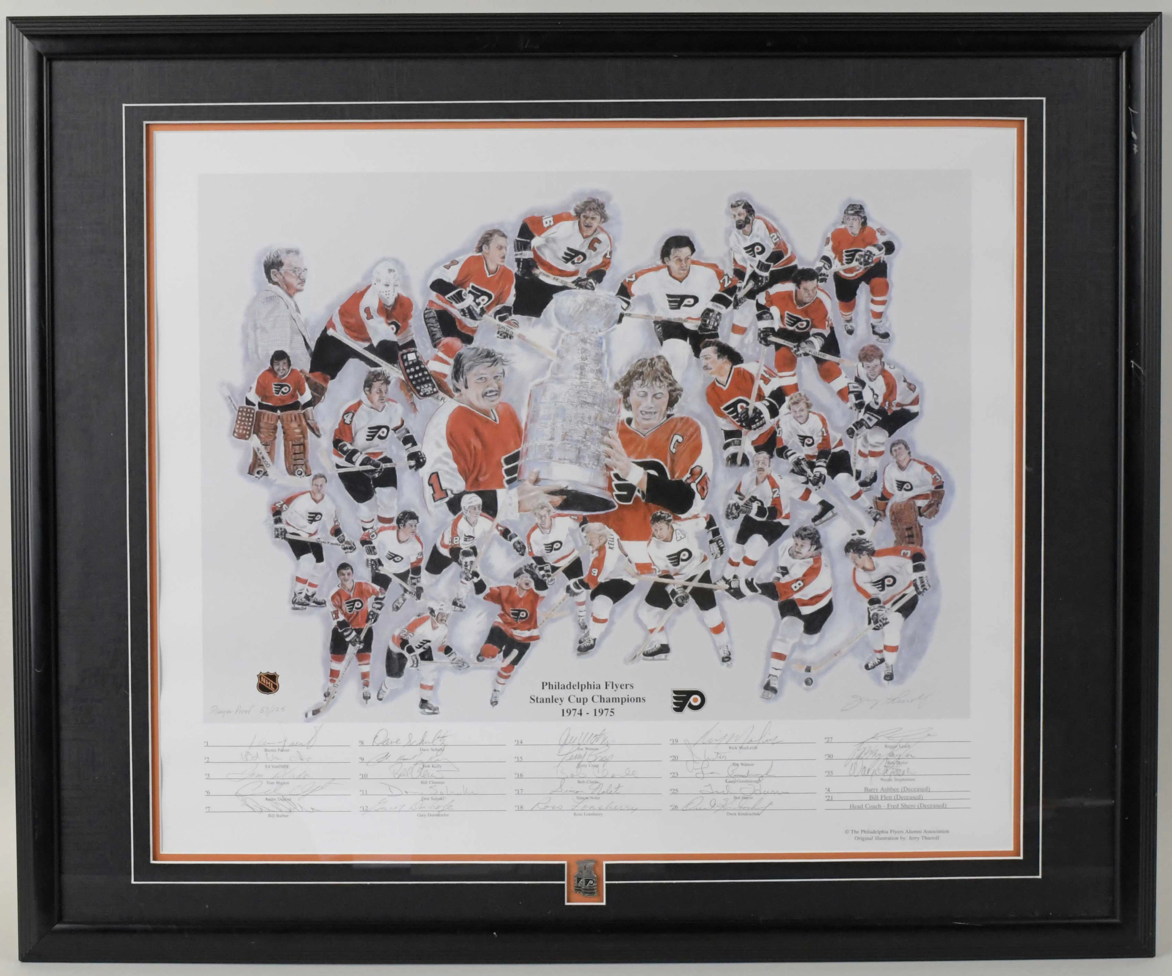 "1974-75 Philadelphia Flyers team signed limited edition...