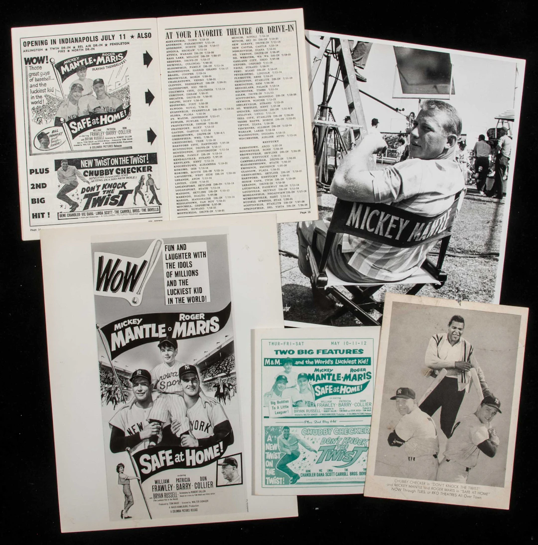 "1962 ""Safe At Home!"" related pieces including rarities...