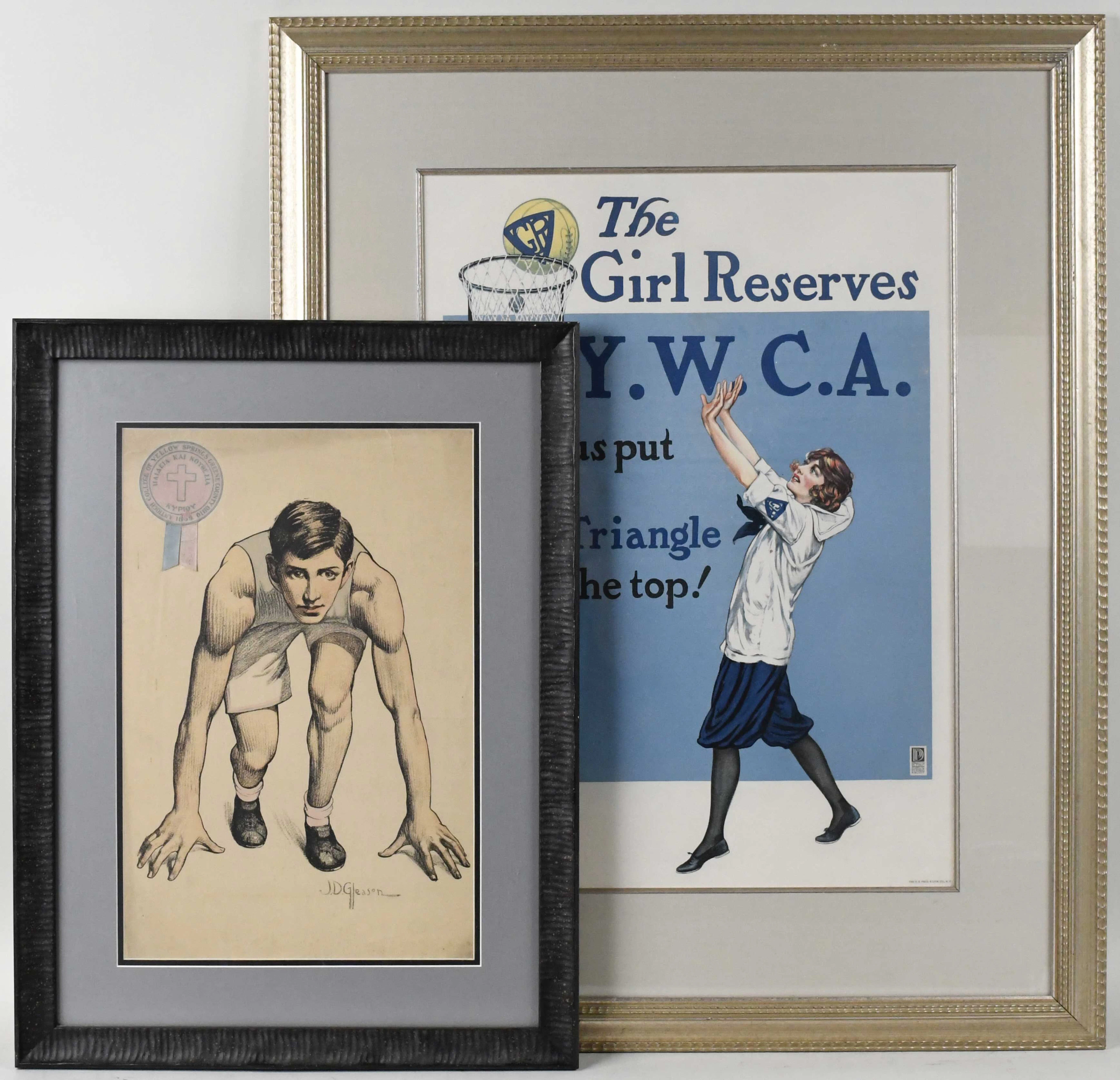 "Mixed sports lot of (5) framed display pieces (VG-NM)