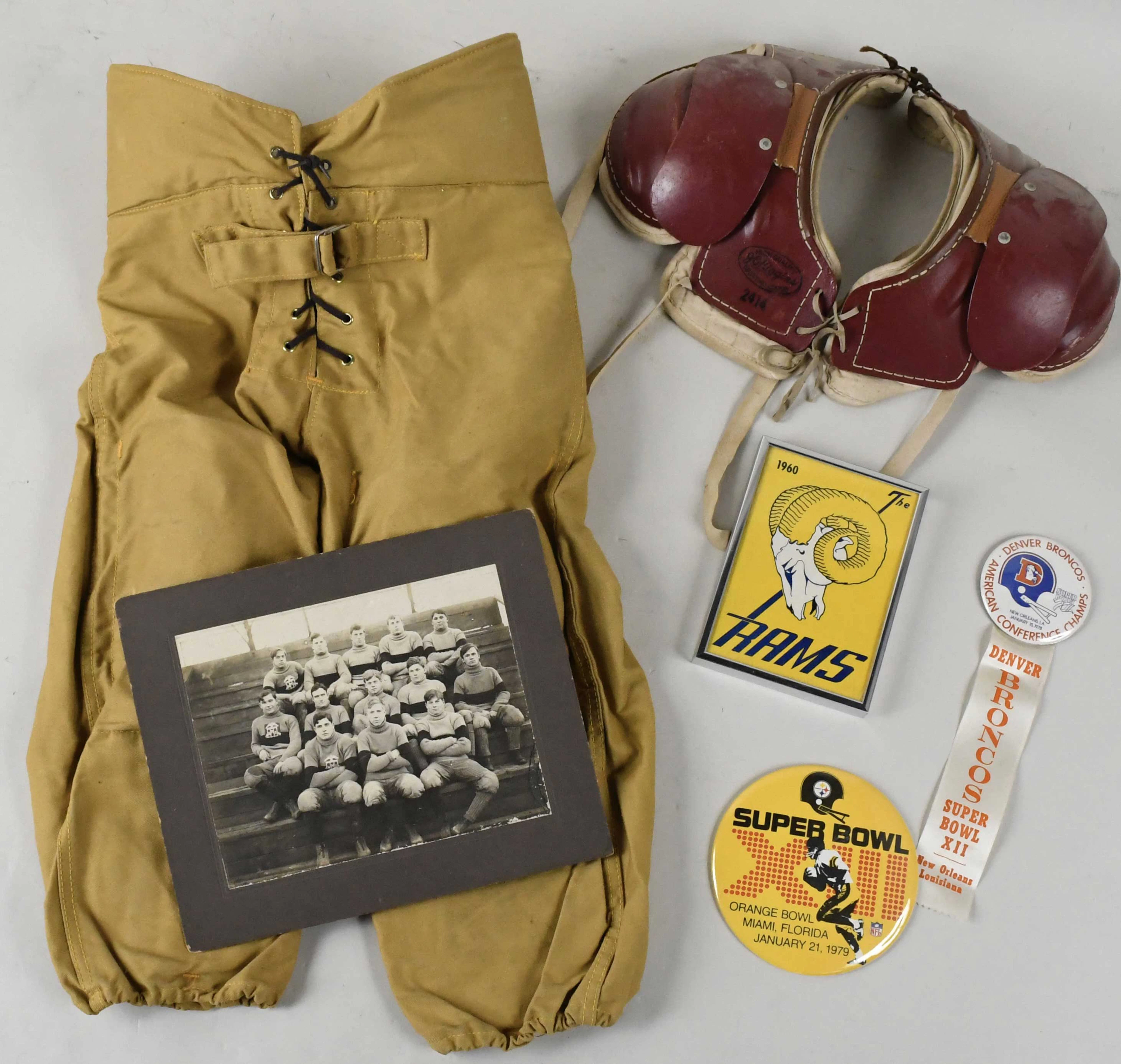 "Lot of assorted football memorabilia from the early 1900s-modern (FR/GD-NM)
