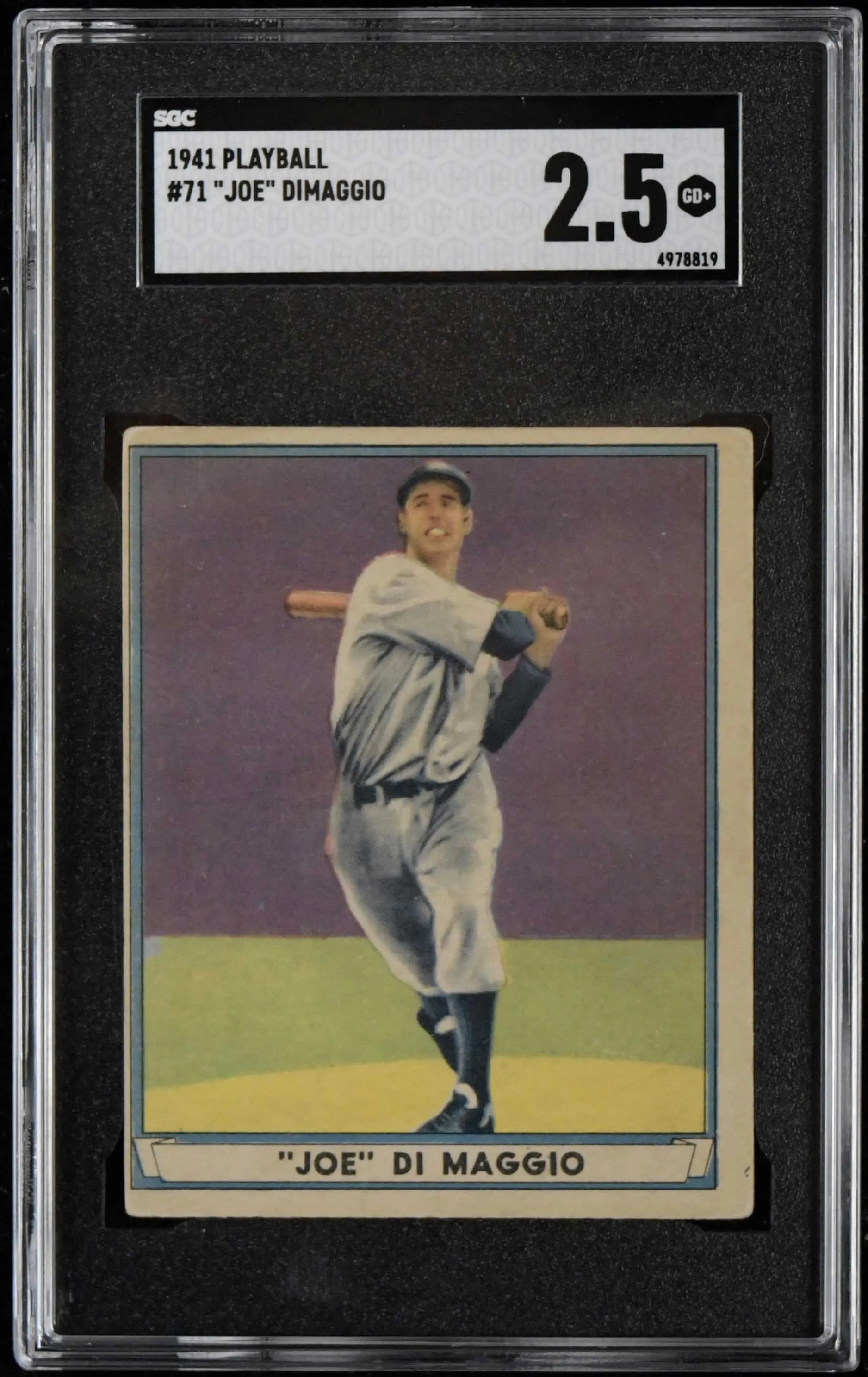 "1941 Play Ball #71 Joe DiMaggio (SGC 2.4 GD+)
