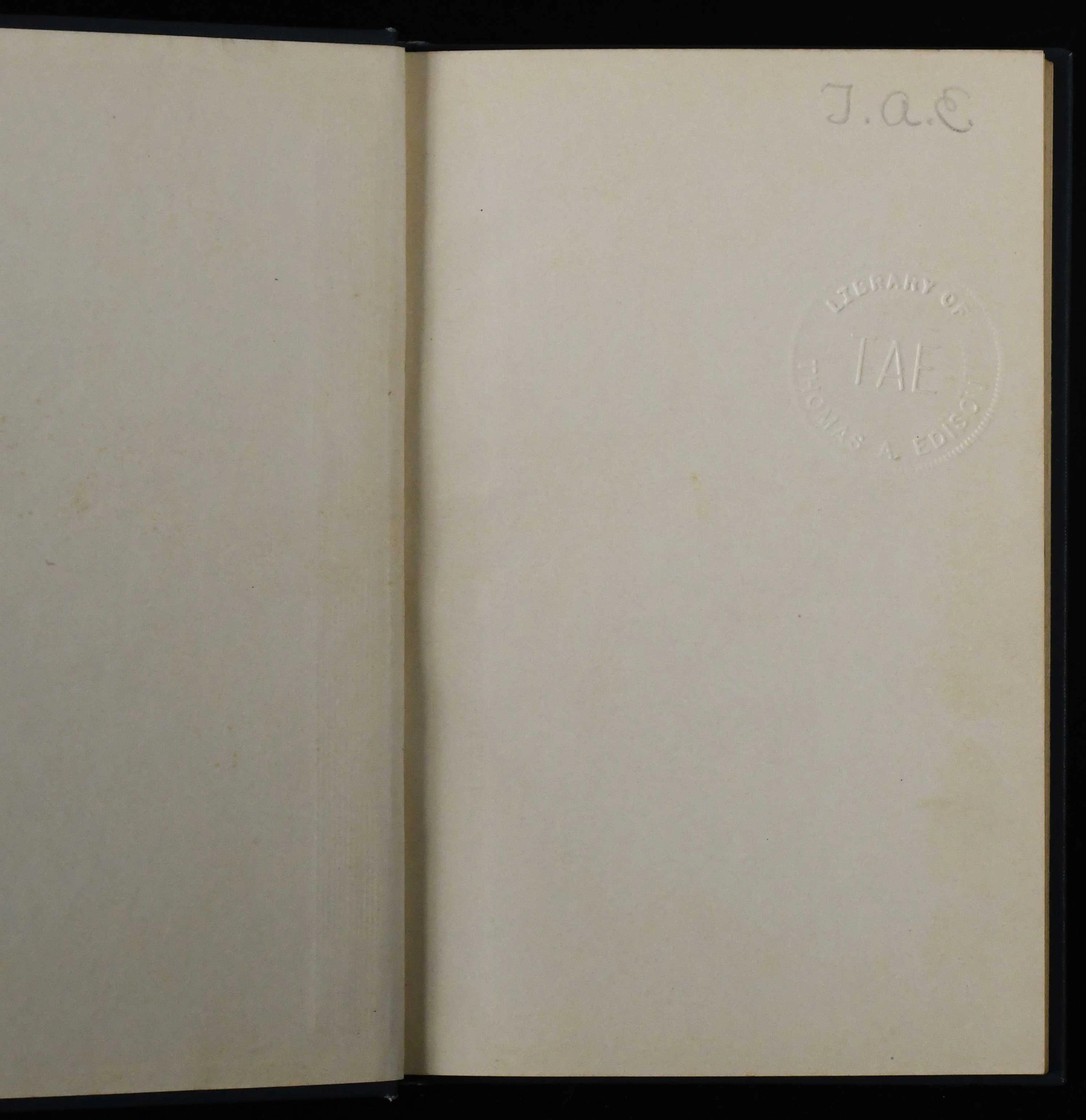 "1897 ""Rittenhouse Club"" hardcover book from the Library Of Thomas Edison (EX)