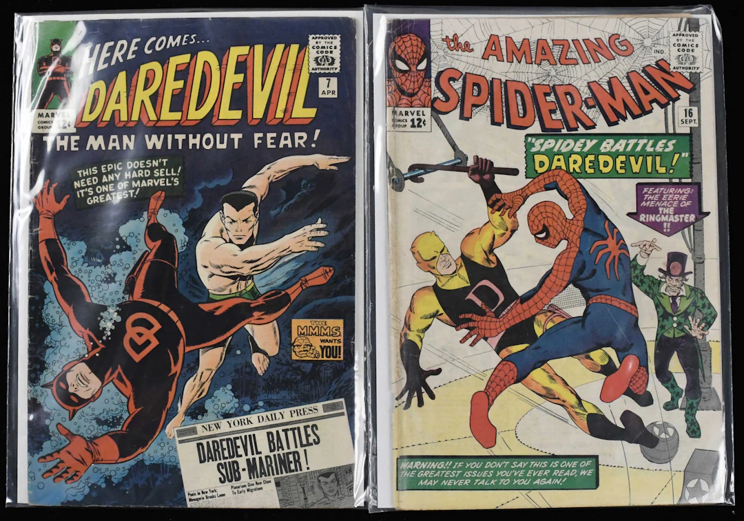 "1964 Spider-Man and 1965 Daredevil comic books (GD-VG)