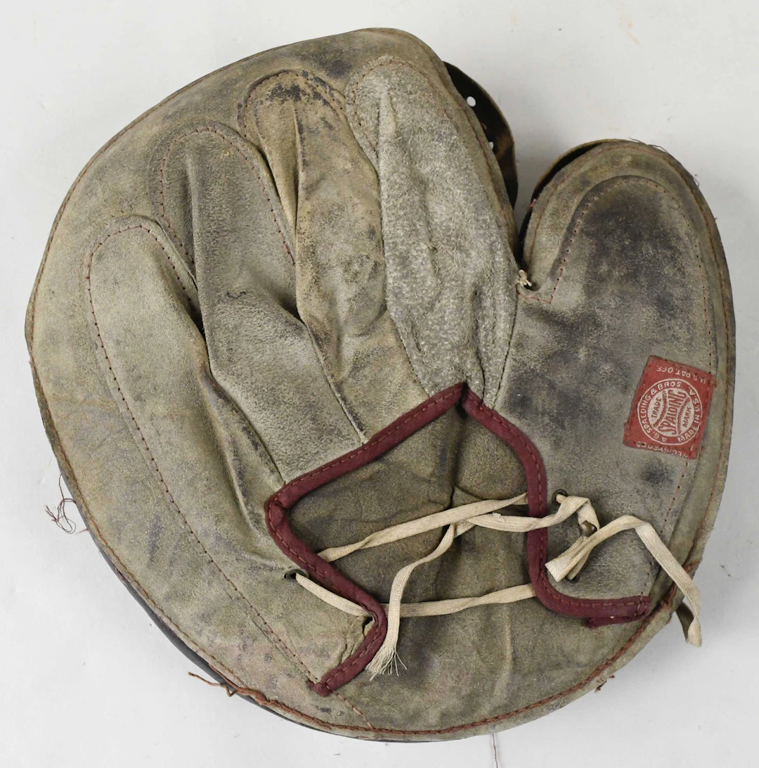"Spalding laced-webb catcher's mitt