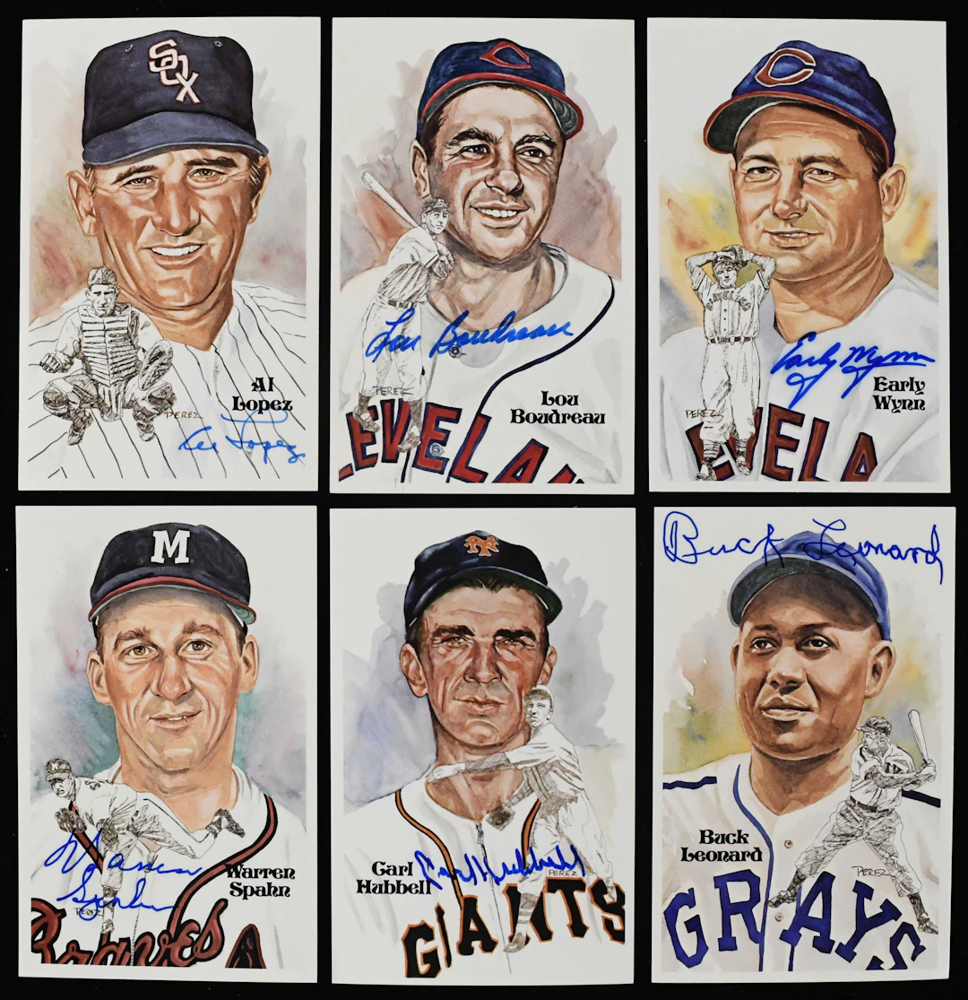 "Lot of (20) autographed Perez-Steele postcards (EX-NM)...