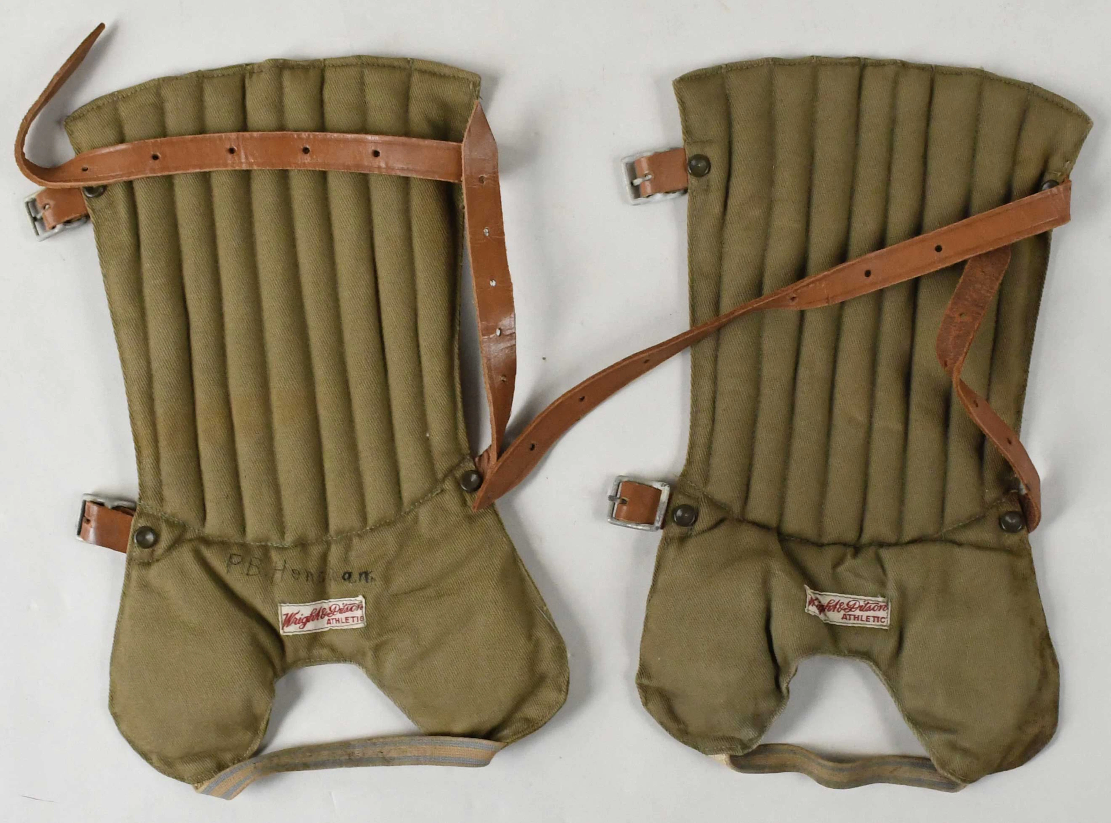 "Wright & Ditson vintage soccer shin guards