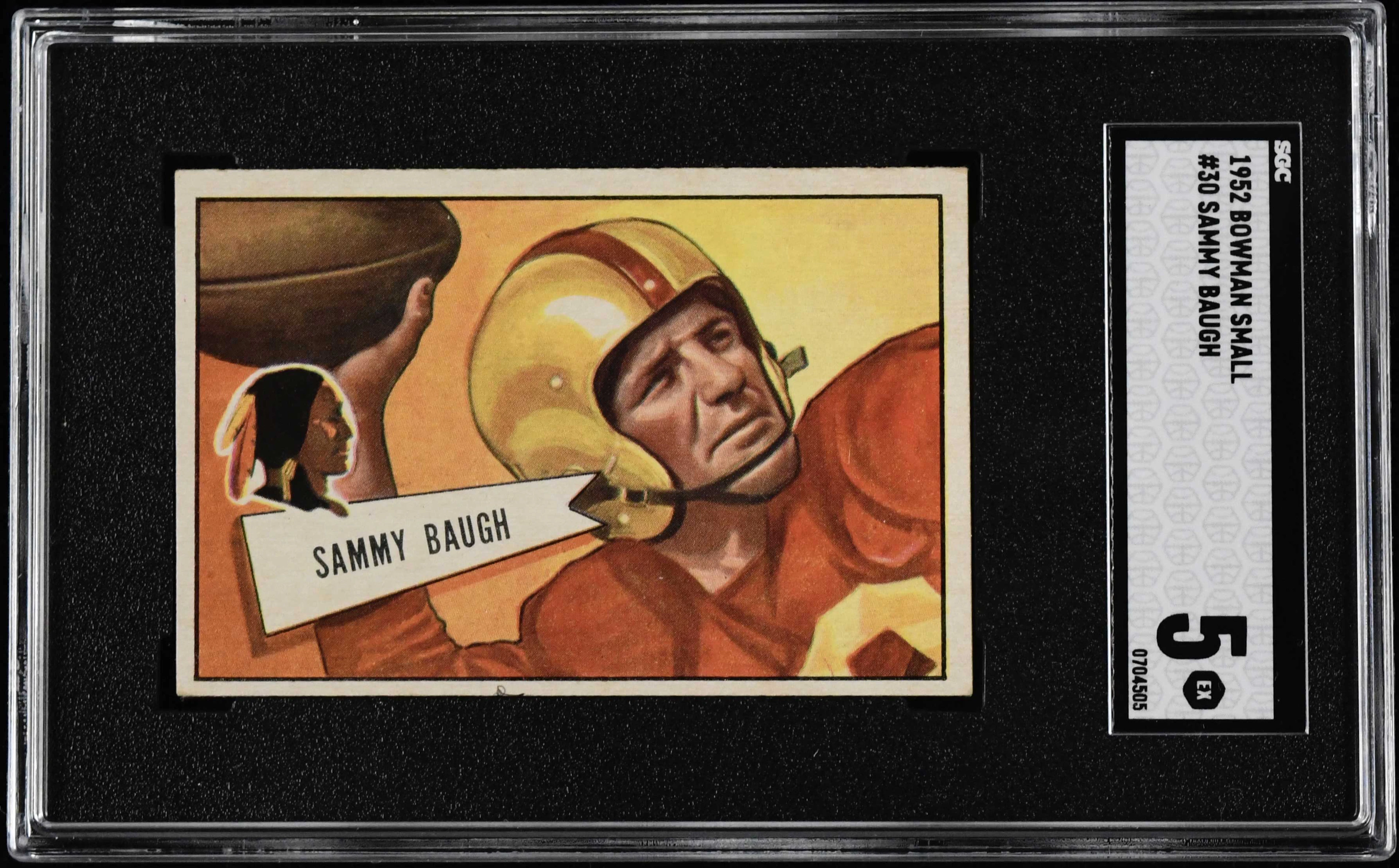 "1952 Bowman Small #30 Sammy Baugh (SGC 5 EX)