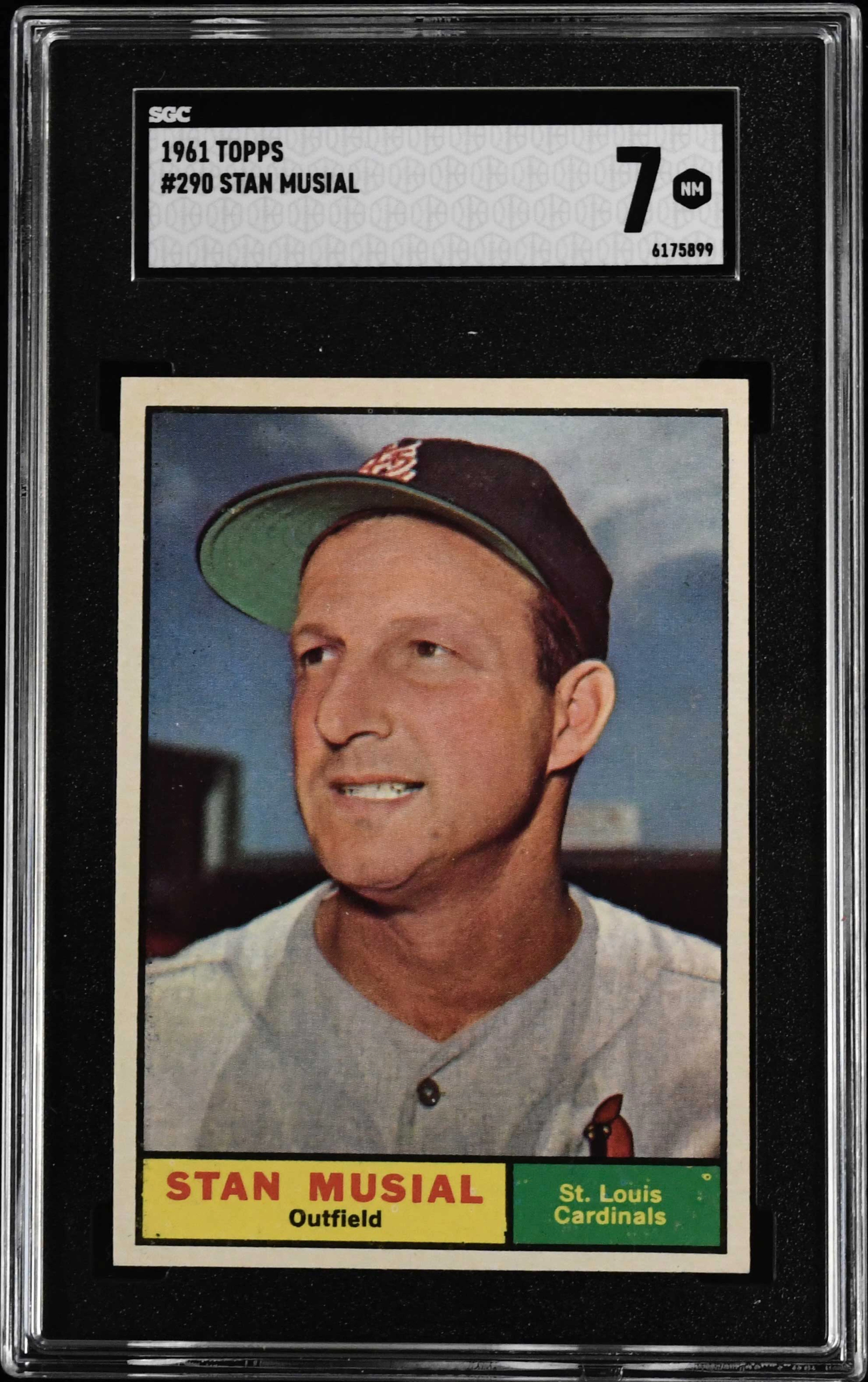 1961 Topps #290 Stan Musial (SGC 7 NM) No mentionable wear: SGC 7 NM