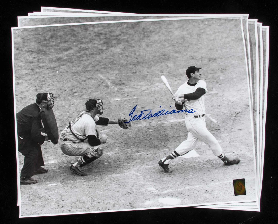 "Lot of (5) Ted Williams signed 16""x20"" photographs - Green Diamond (VG-VG/EX)