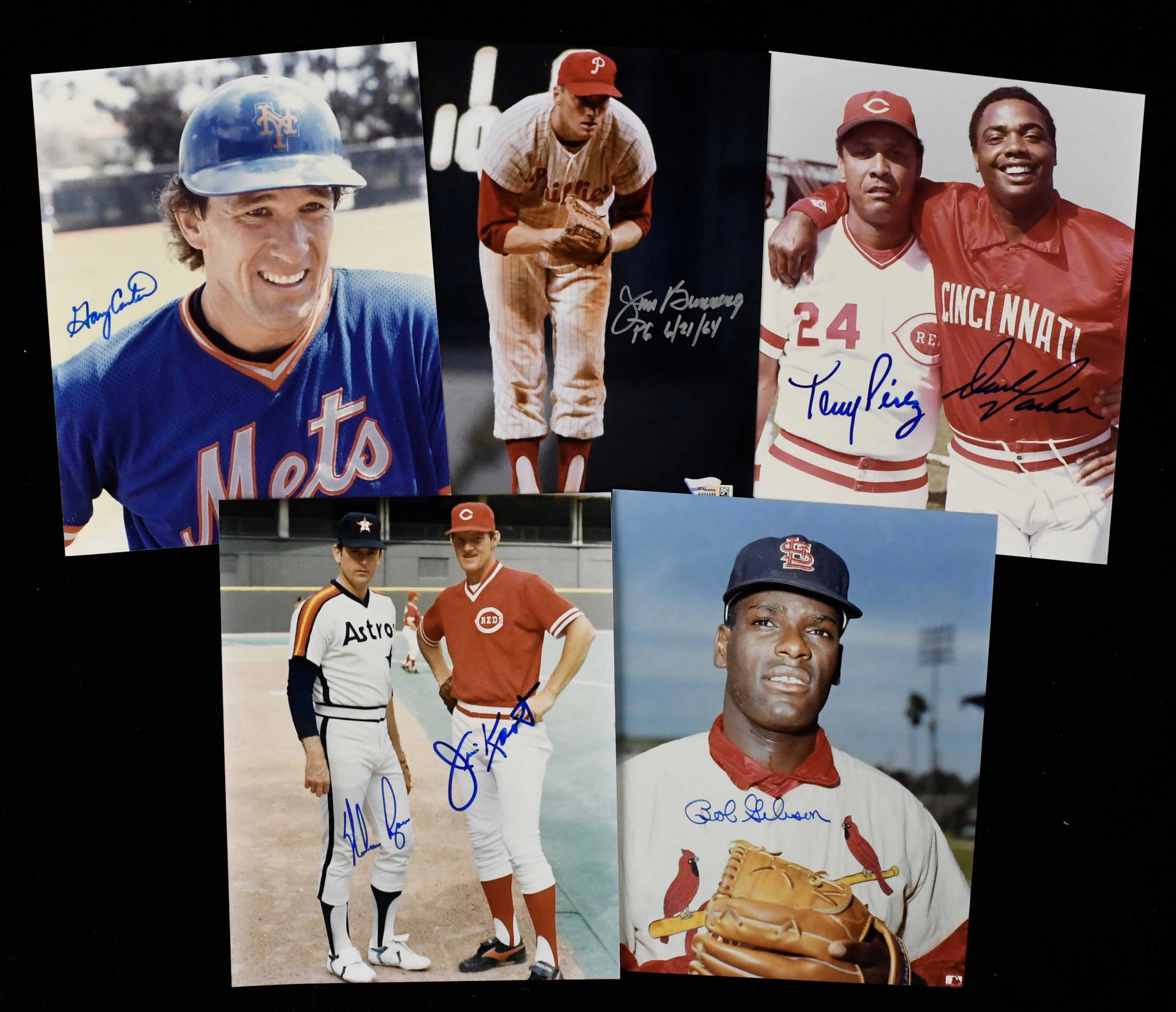 "Lot of (14) autographed baseball HOFer 8""x10"" photos