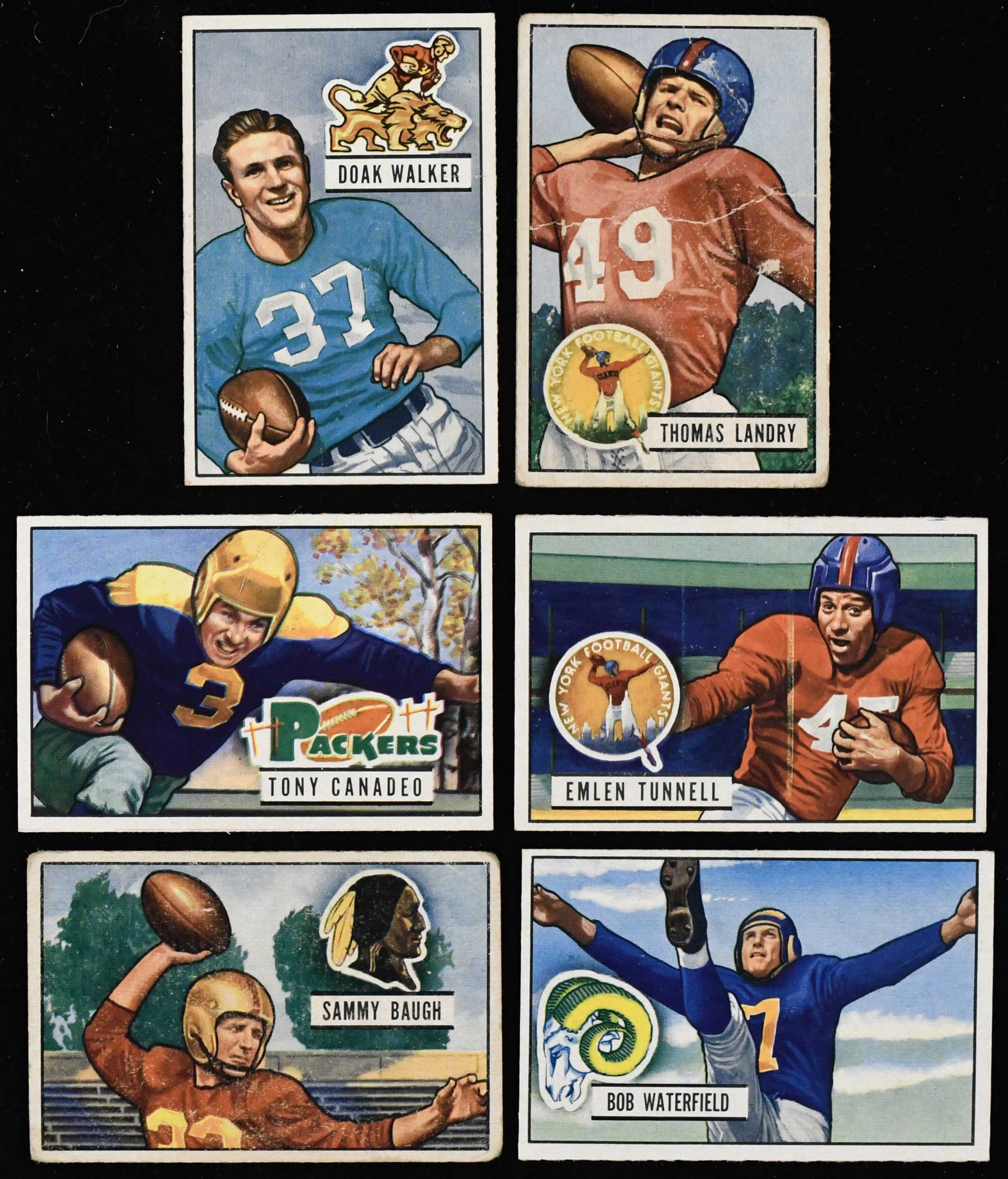 "1951 Bowman FB partial set (114/144) with HOFers