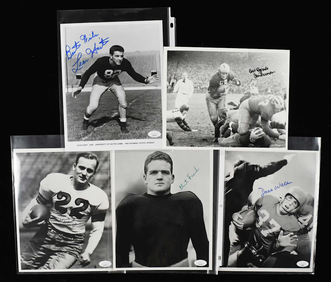 "Lot of (5) Heisman Trophy winners signed 8""x10"" photographs - JSA (NM-NM/MT)