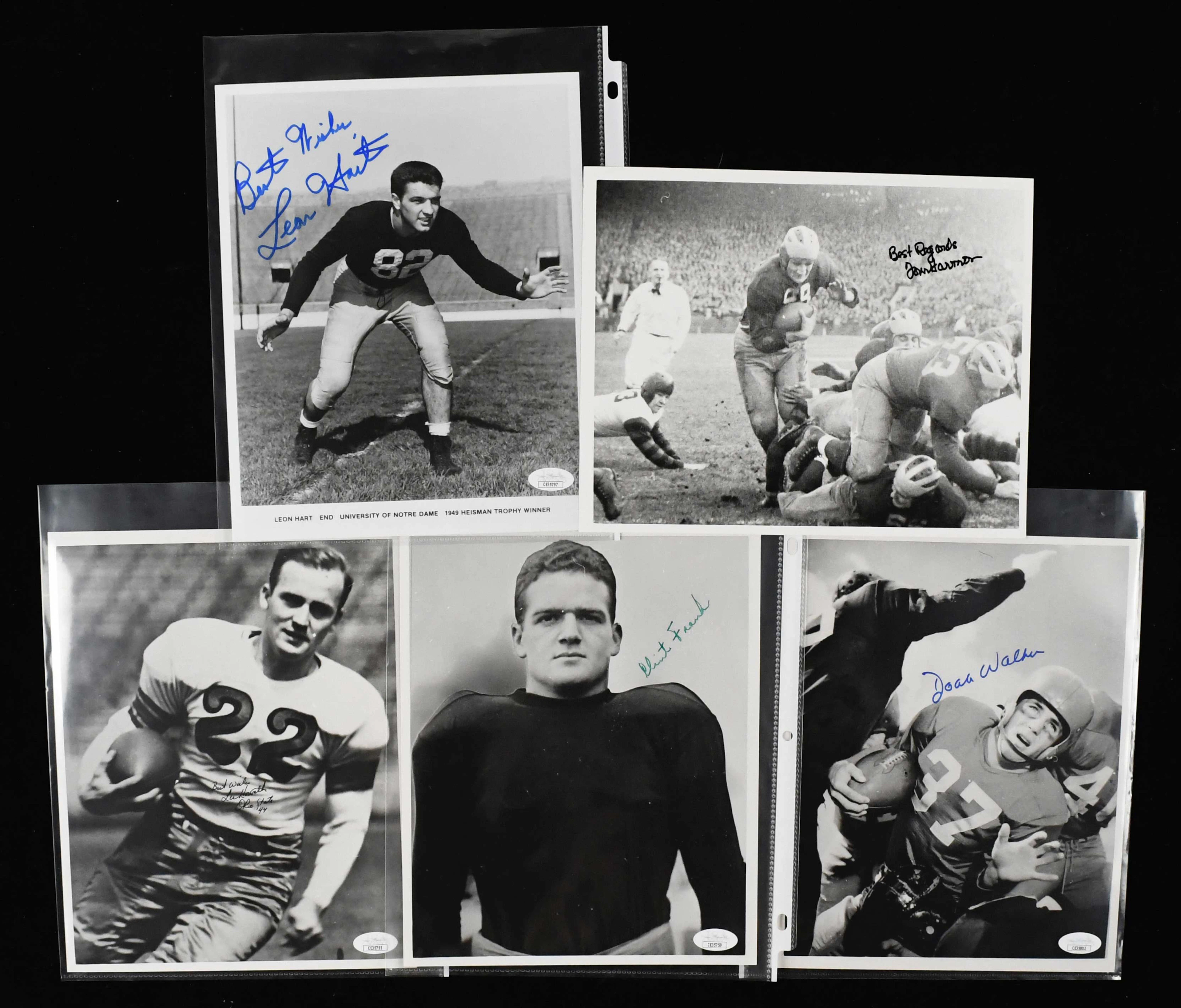 "Lot of (5) Heisman Trophy winners signed 8""x10"" photographs - JSA (NM-NM/MT)