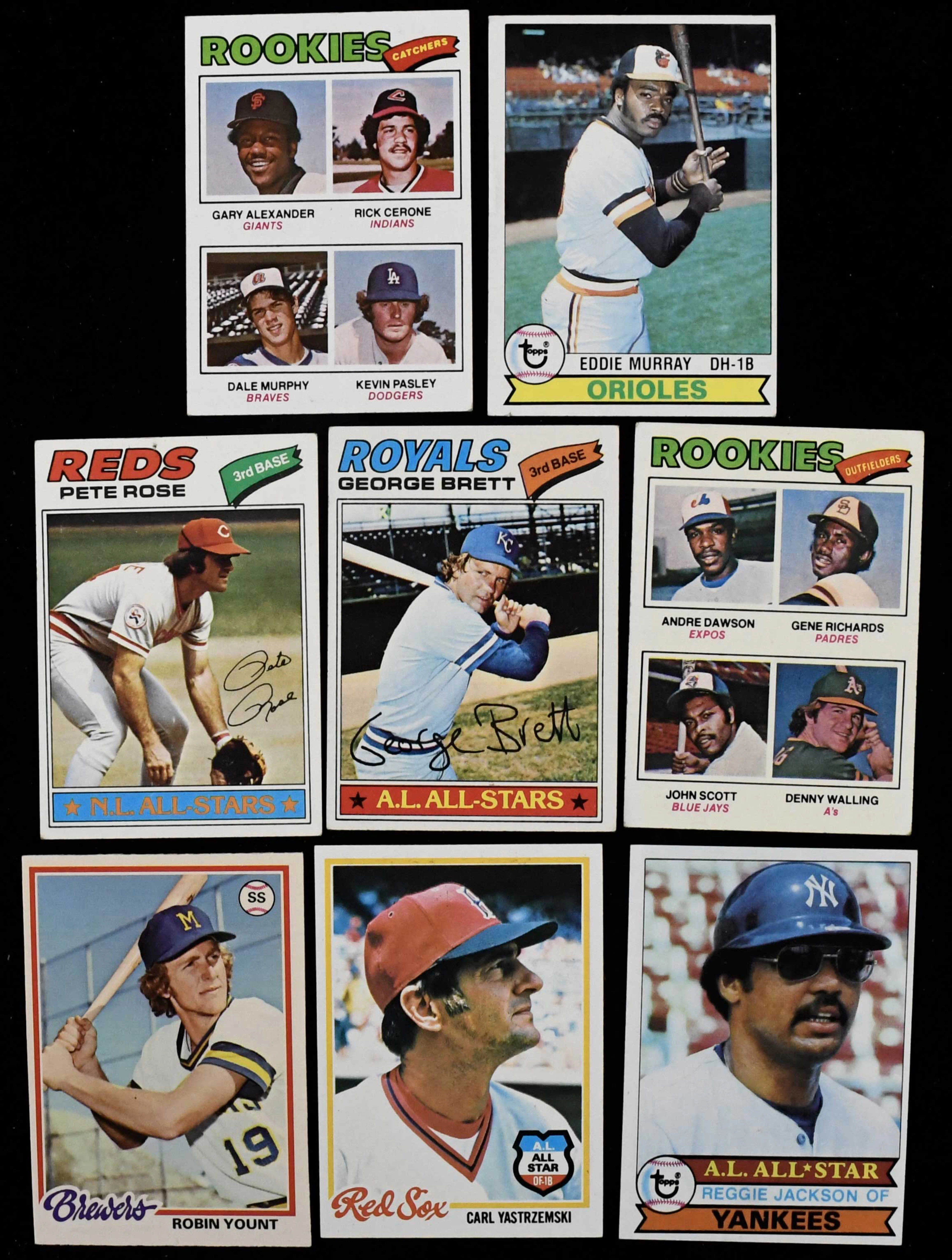 "Lot of (87) 1977-1979 Topps stars and Hall of Famers (FR-NM)