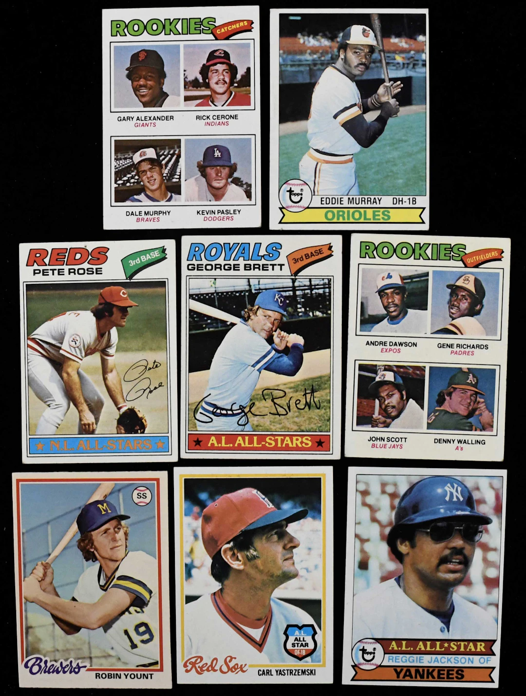 "Lot of (87) 1977-1979 Topps stars and Hall of Famers (FR-NM)