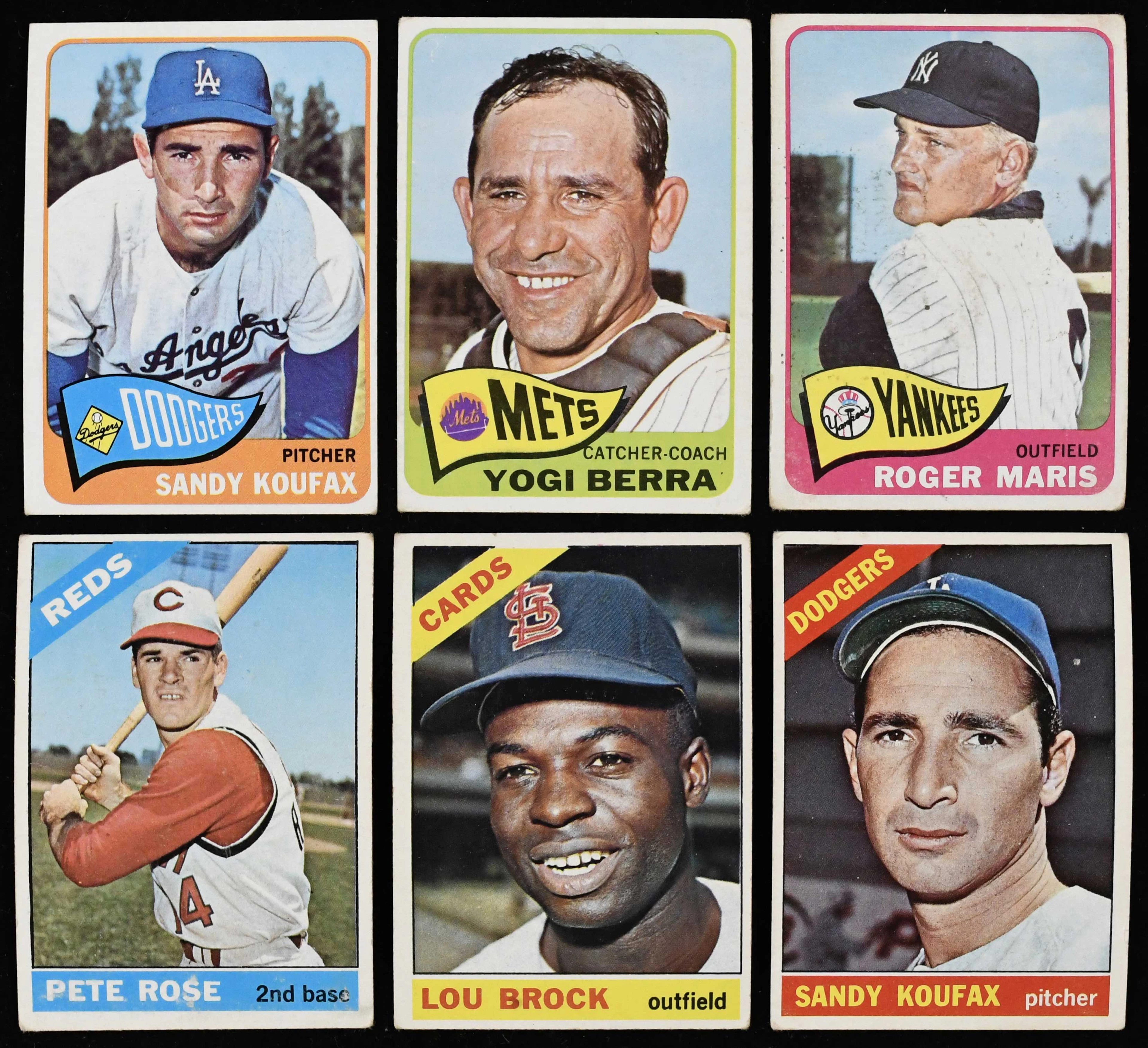 "Lot of (190) 1965-1966 Topps cards with HOFers
