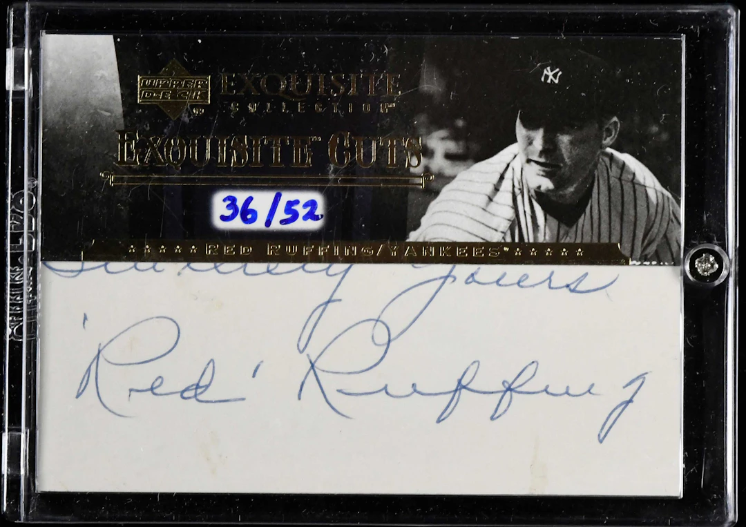"Red Ruffing signed 2006 Upper Deck Exquisite Collection...