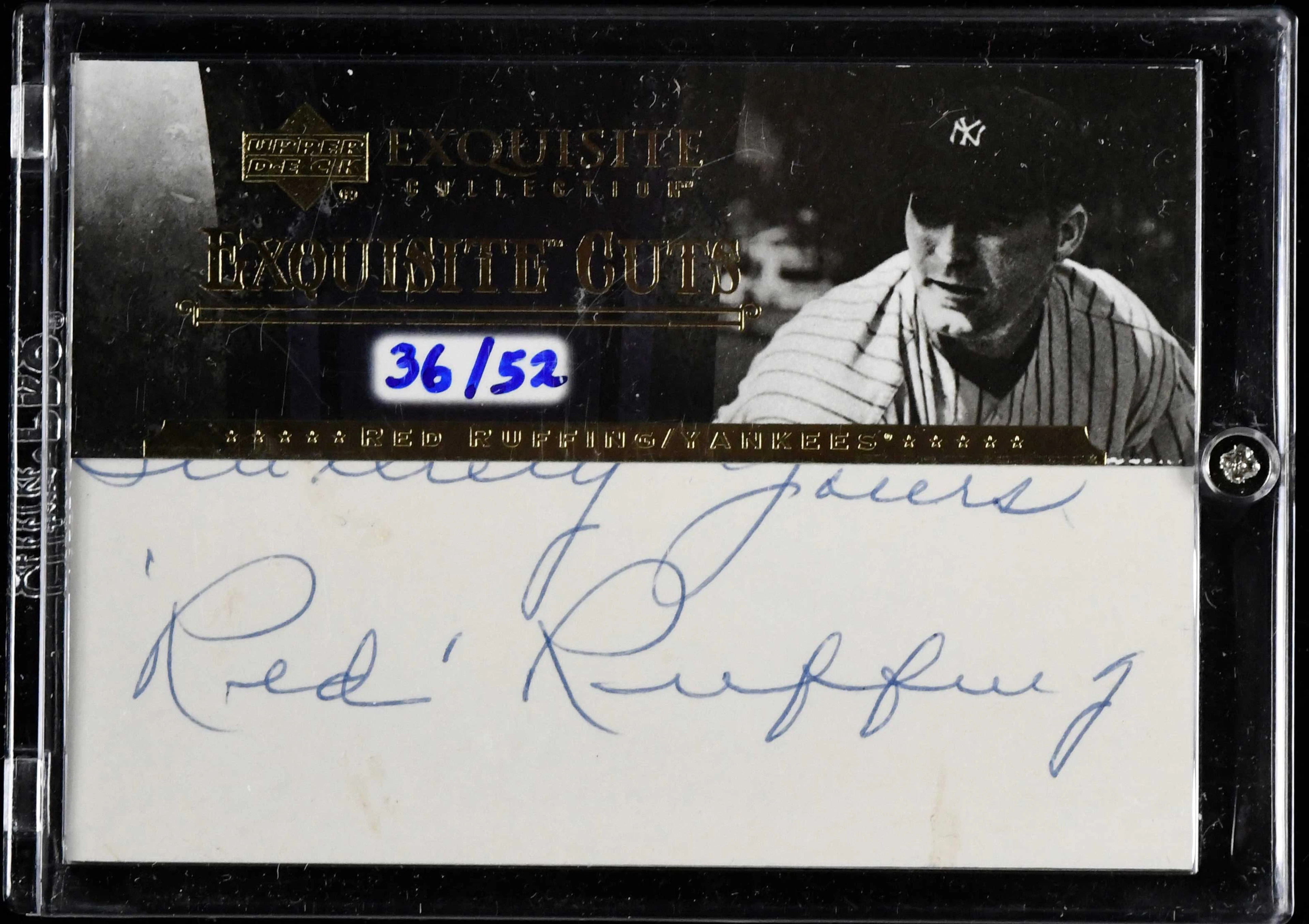 "Red Ruffing signed 2006 Upper Deck Exquisite Collection...