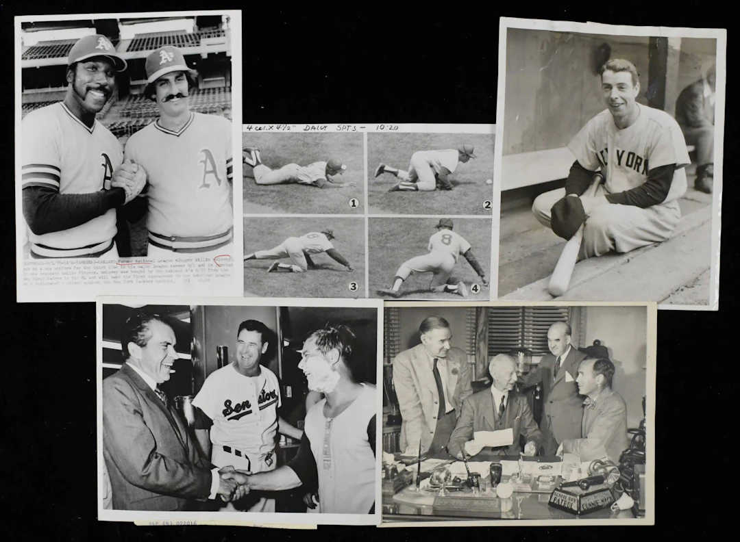 "Lot of (5) 1940s-1970s original wire photos