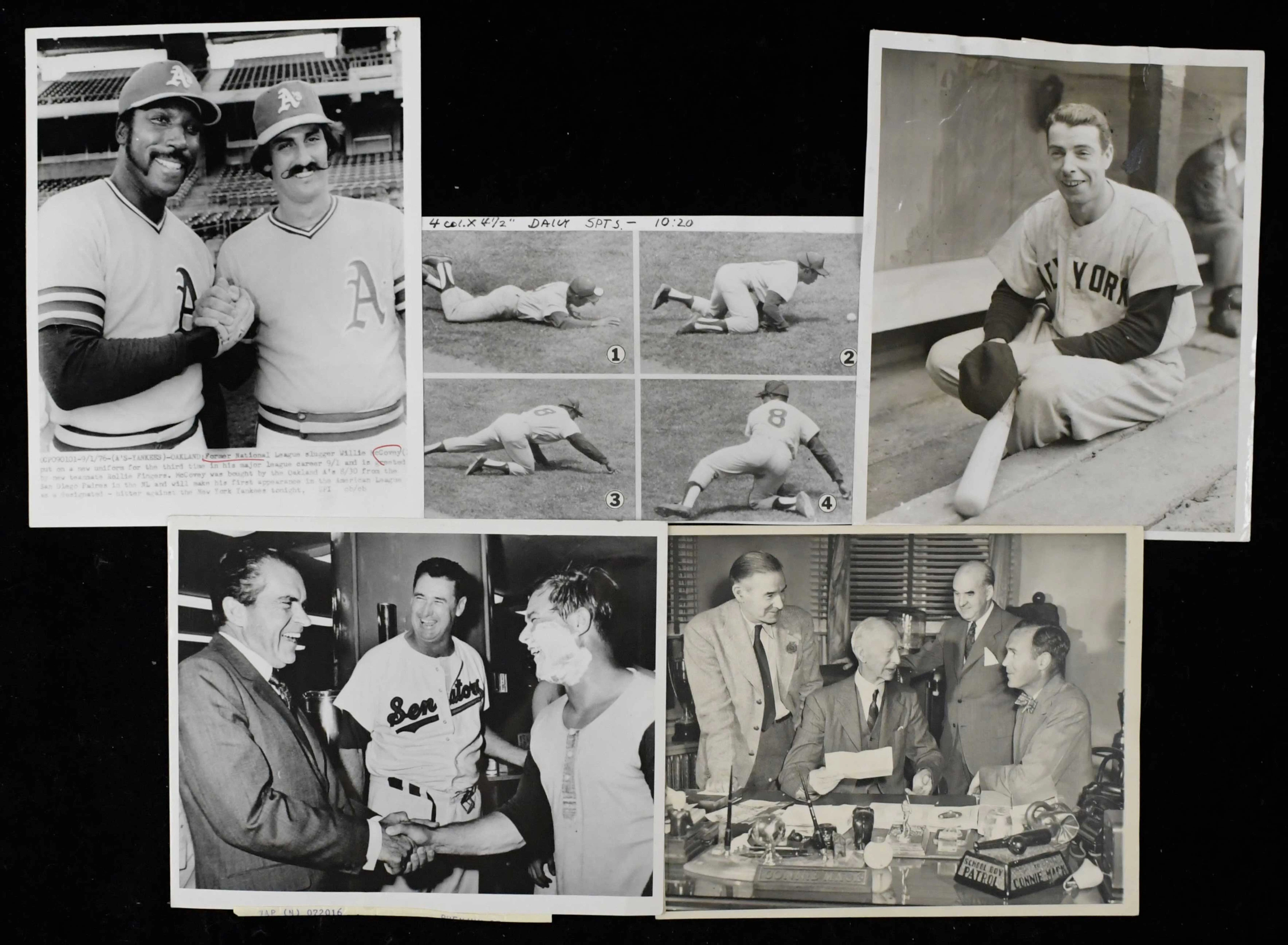 "Lot of (5) 1940s-1970s original wire photos