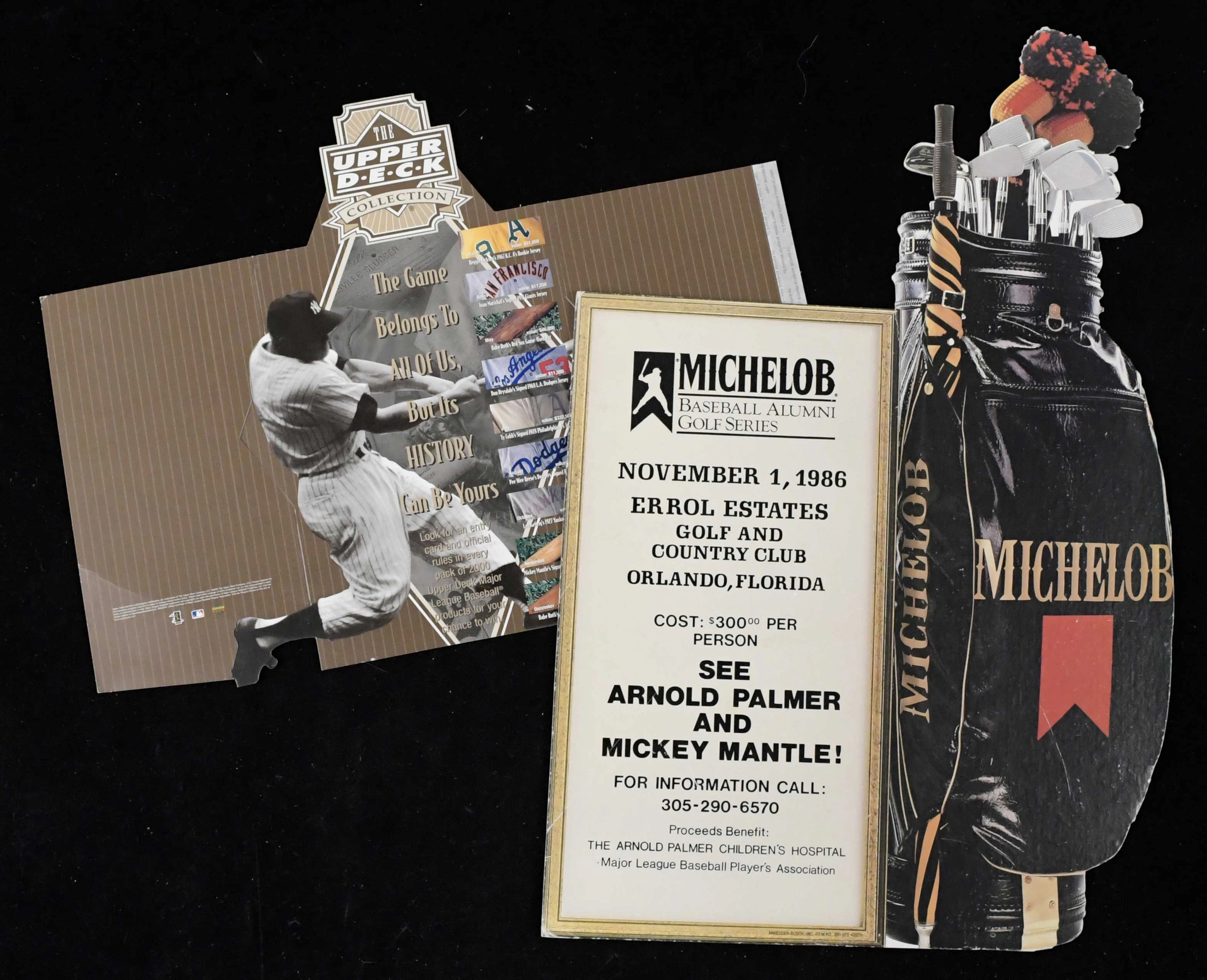 "Lot of (2) Mickey Mantle related advertising display...