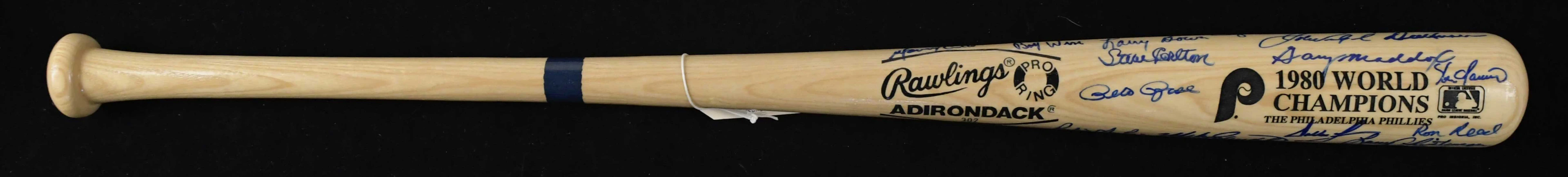 "1980 World Series champion Philadelphia Phillies team signed baseball bat (NM)