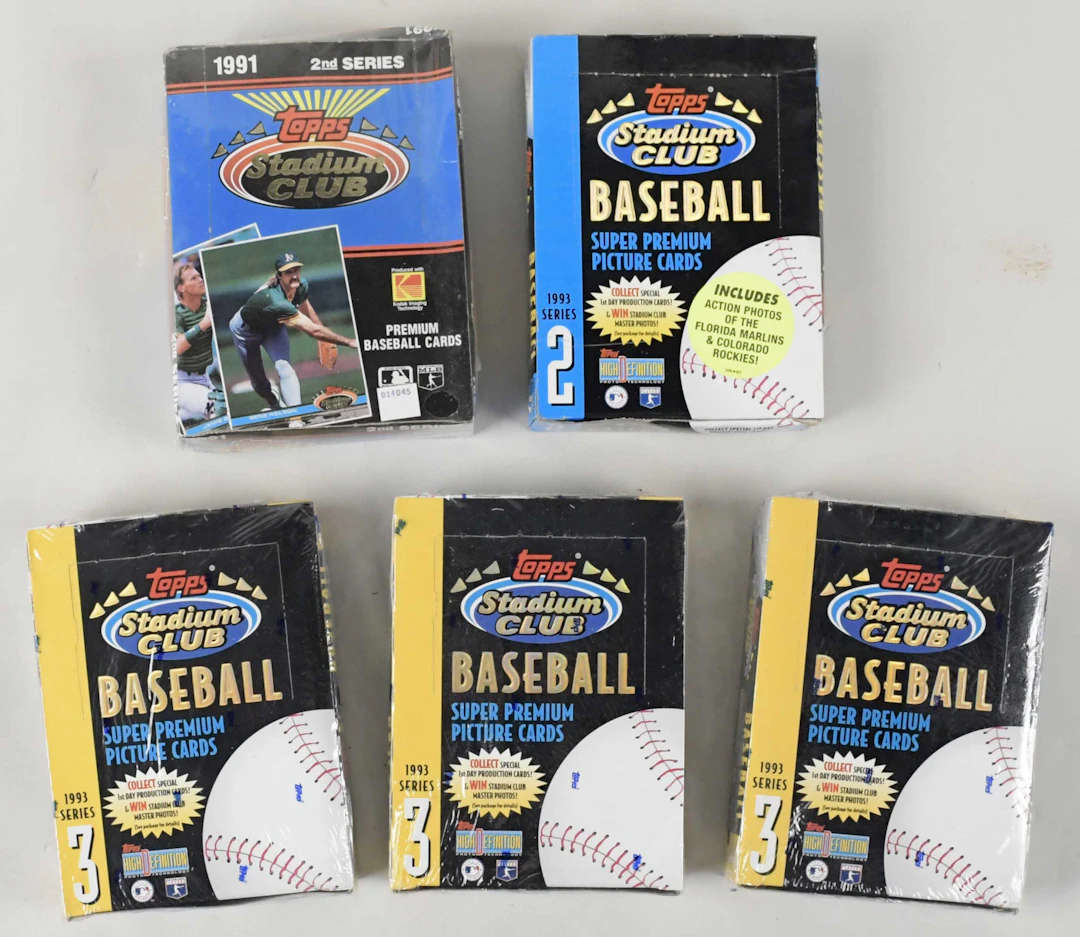 "Lot of (7) 1991-1993 Stadium Club hobby boxes