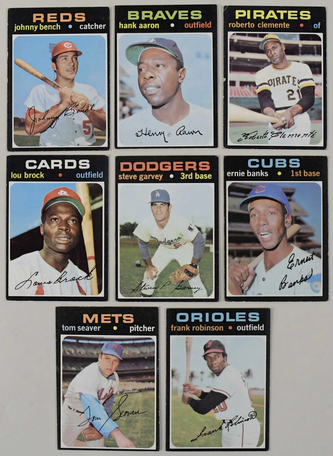 "Lot of (44) 1971 Topps stars and HOFers