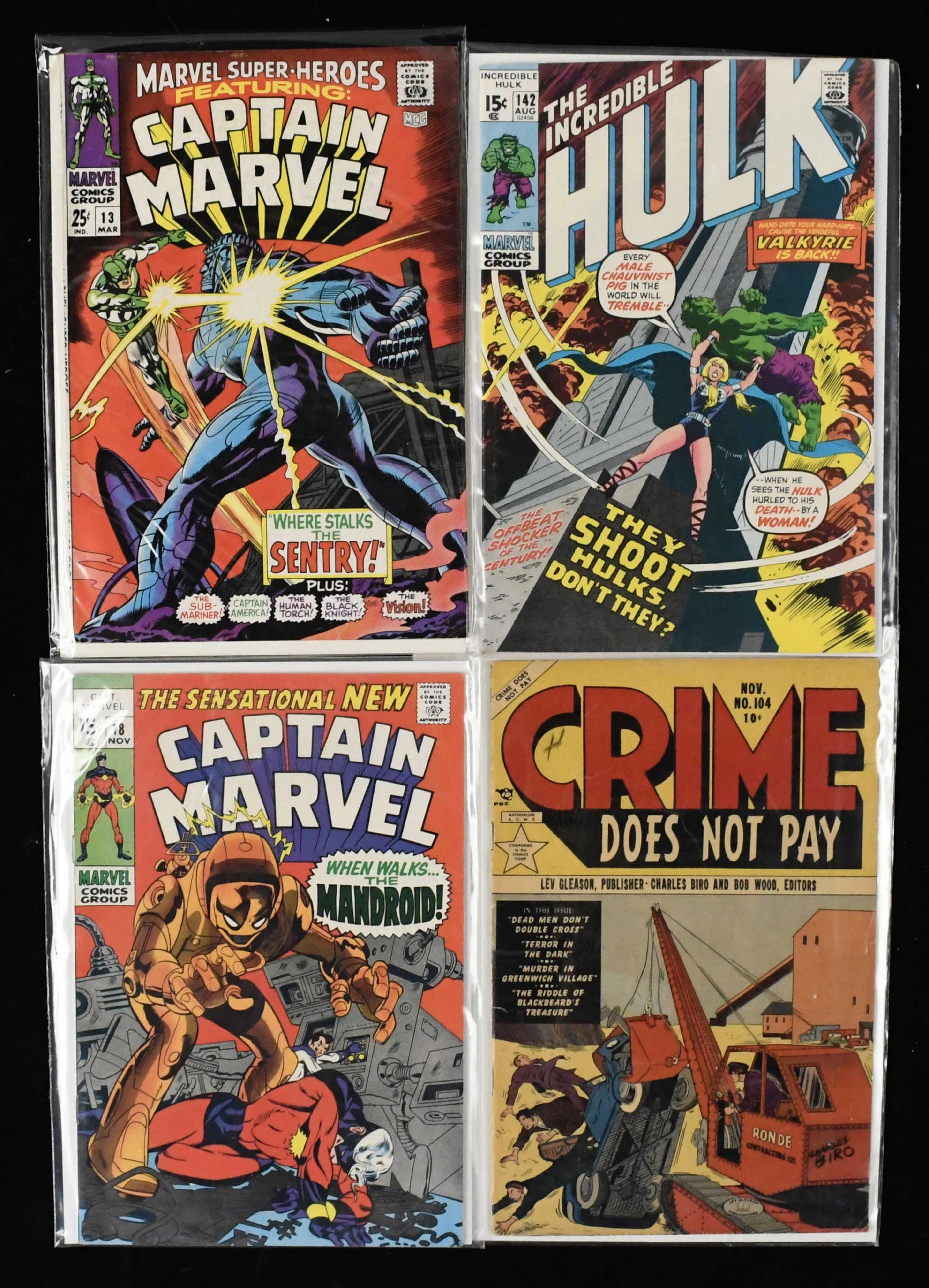 "Lot of (4) comic books from 1951-1971 (VG-EX/MT)