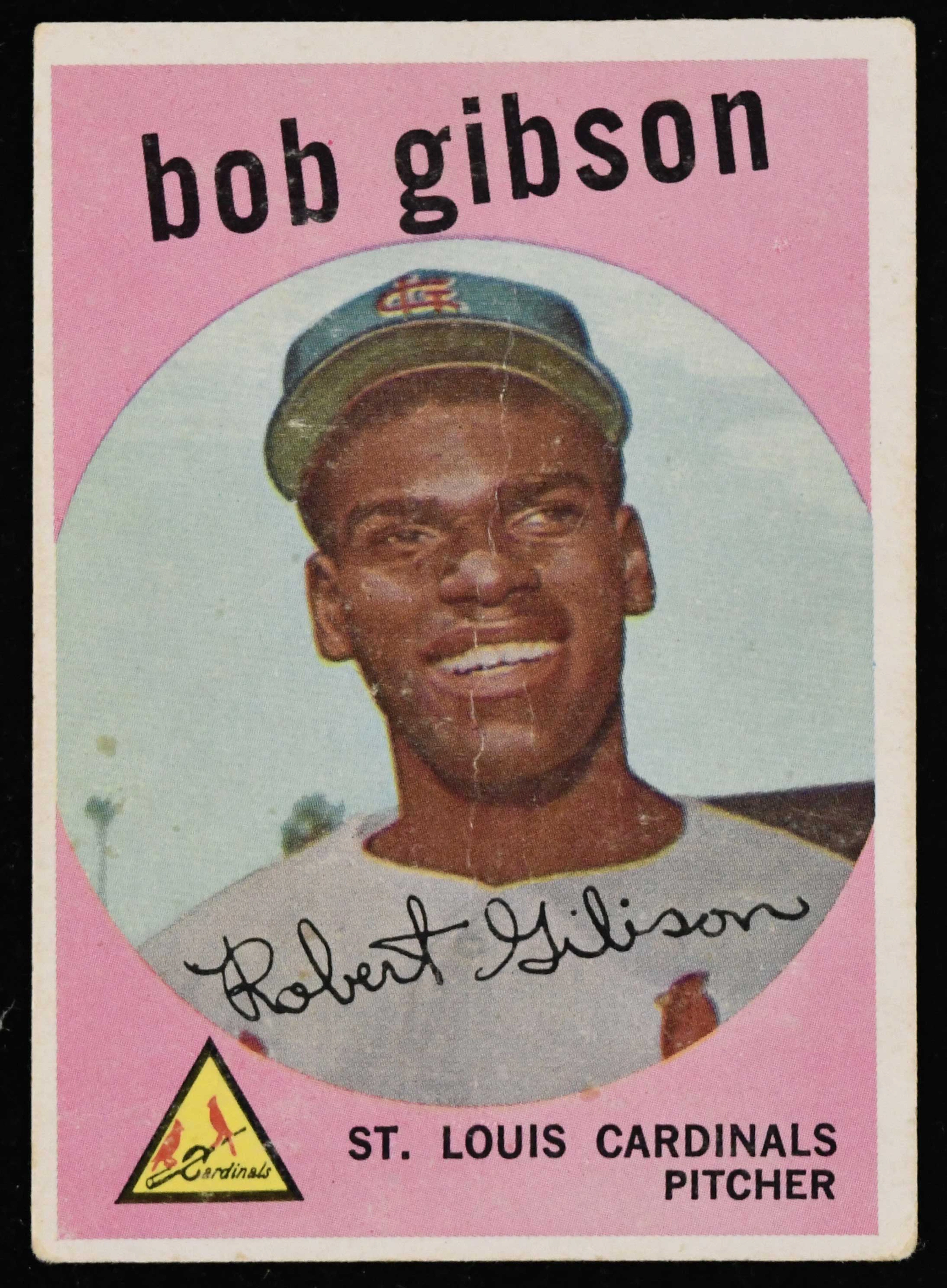 "1959 Topps #514 Bob Gibson rookie card (GD-G/VG)