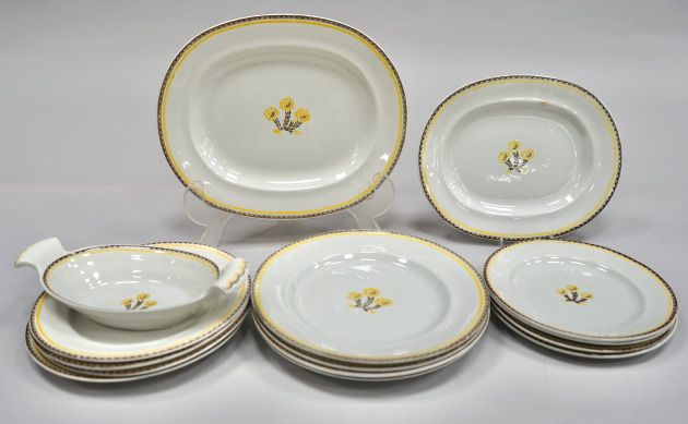 Wilhelm Kåge, Gustavsberg, 15 st servisdelar "Tussilago"