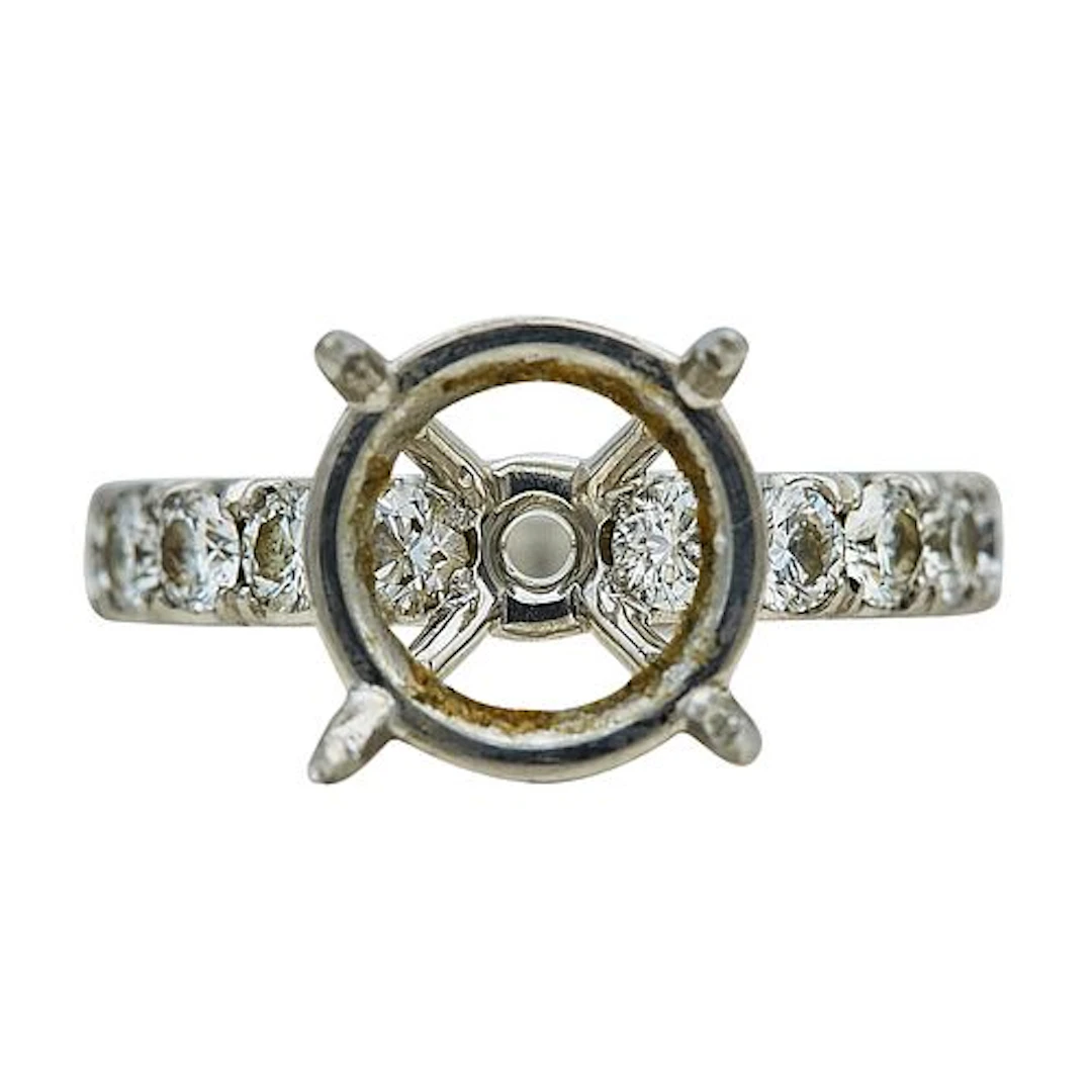 Platinum and Diamond Engagement Ring Setting