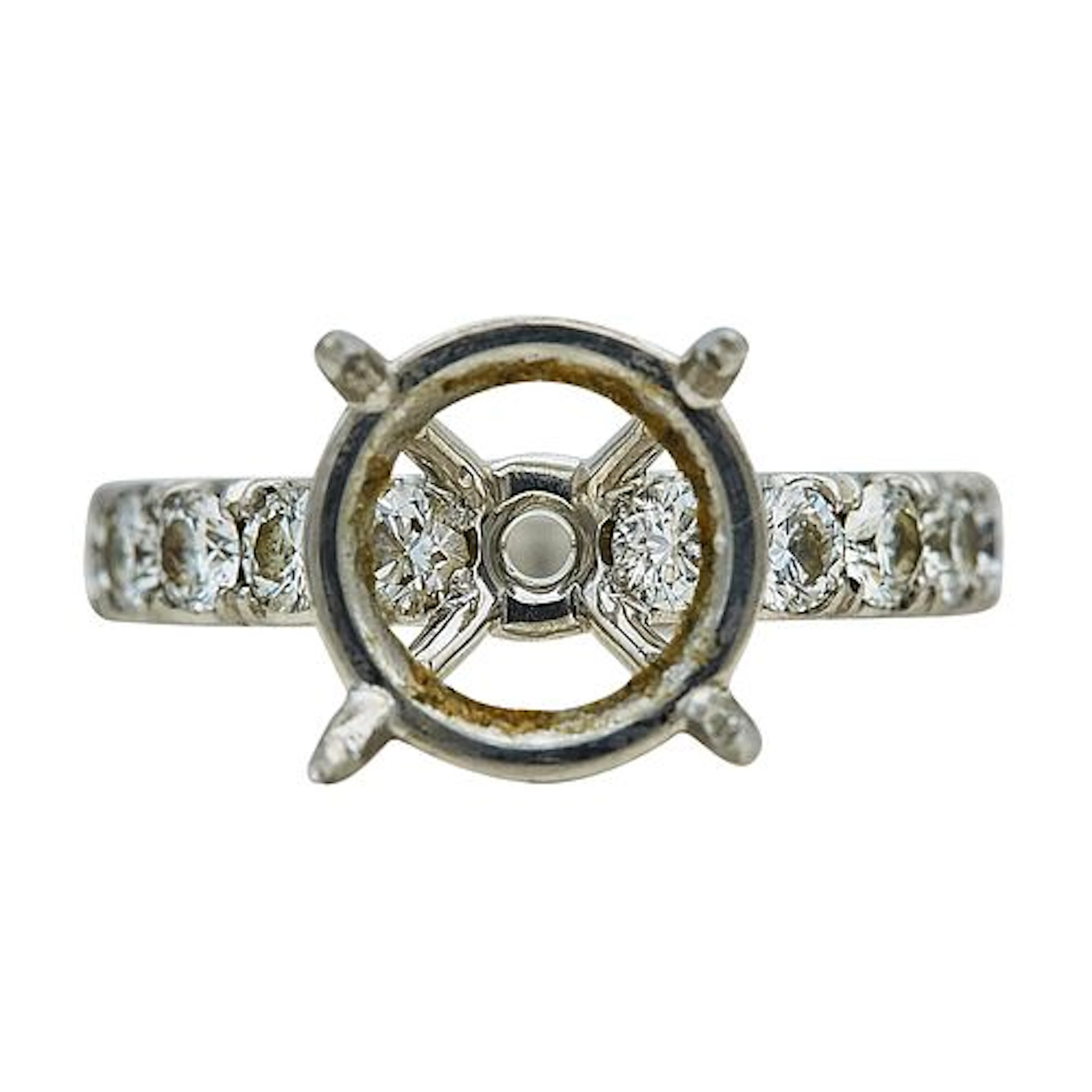 Platinum and Diamond Engagement Ring Setting
