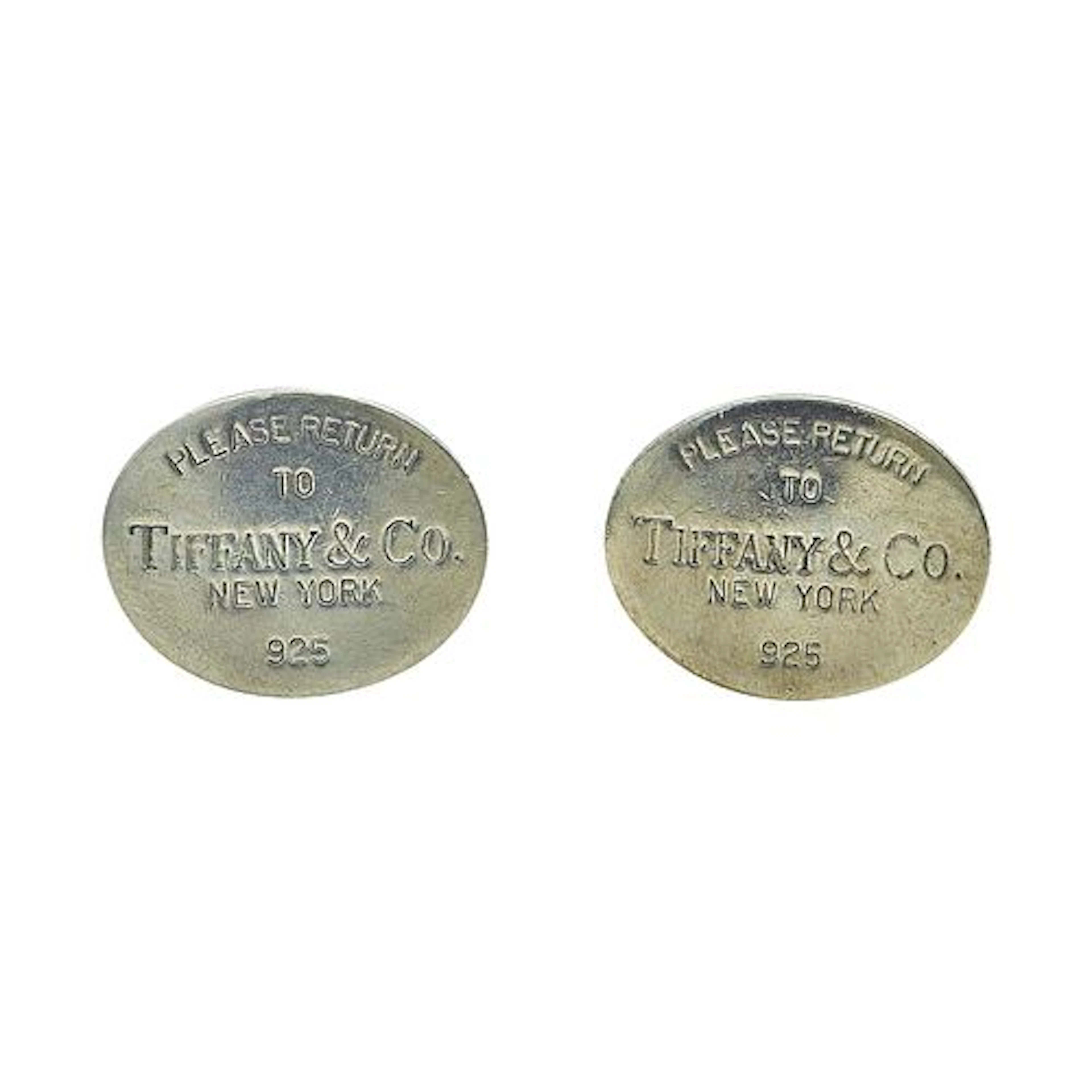 Tiffany & Co. Return To Tiffany Sterling Silver Oval Cufflinks