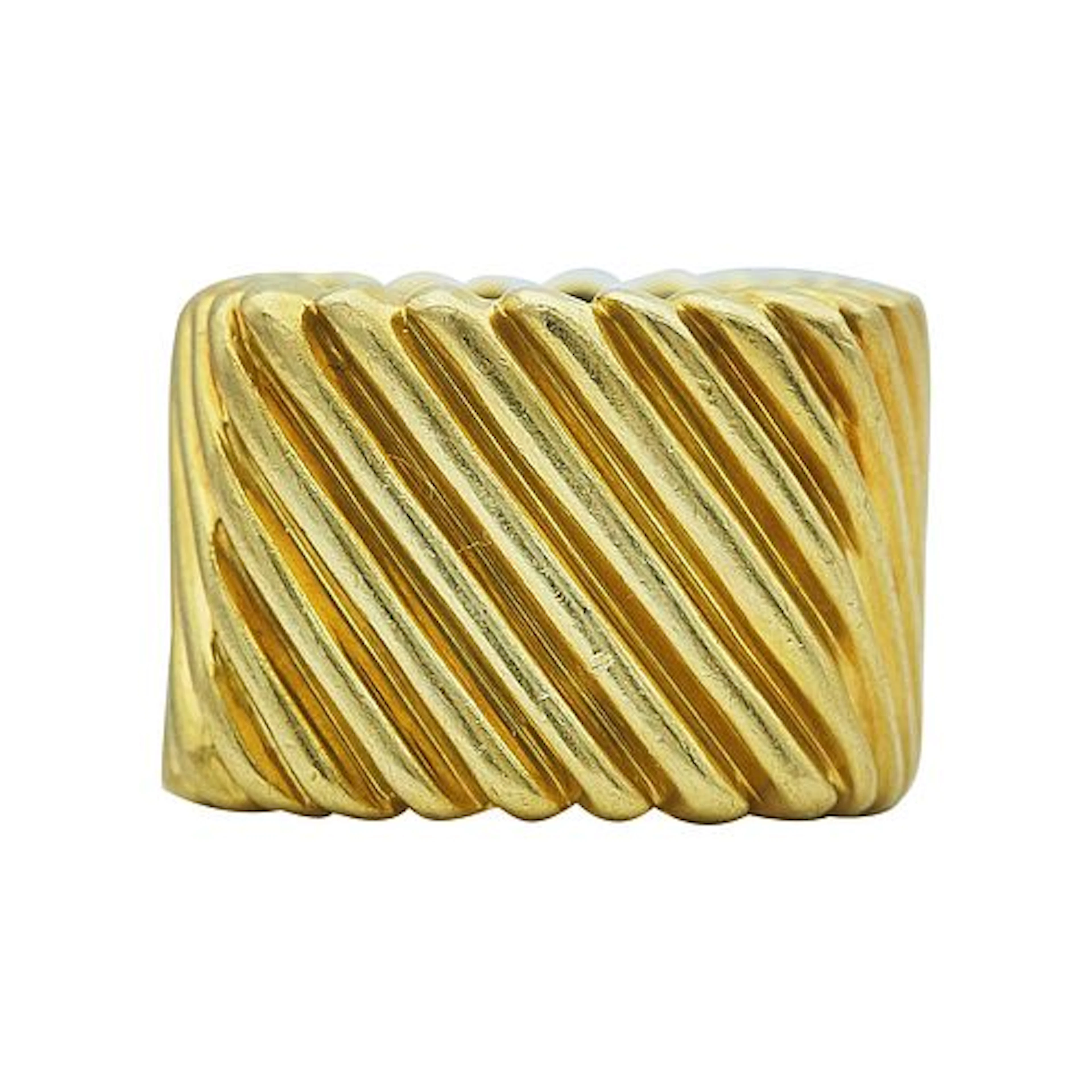 Henry Dunay 18K Yellow Gold Rounded Square Band Ring