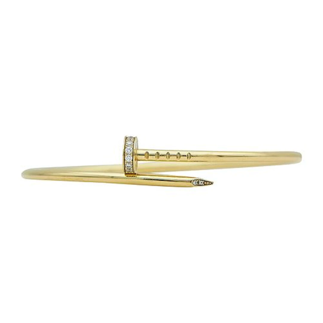 Cartier Juste un Clou Small Model 18K Yellow Gold and Diamond Bracelet