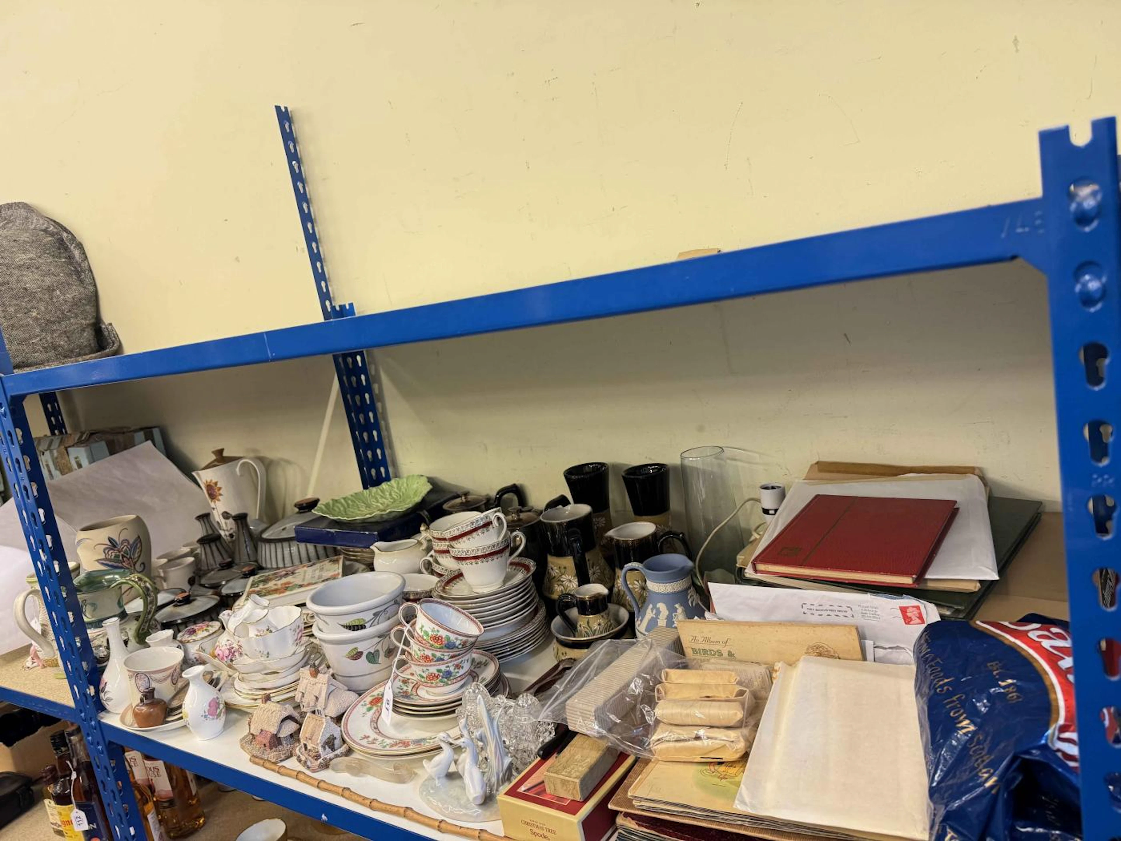 Large collection of china including teawares, Denby, Stoneware jugs