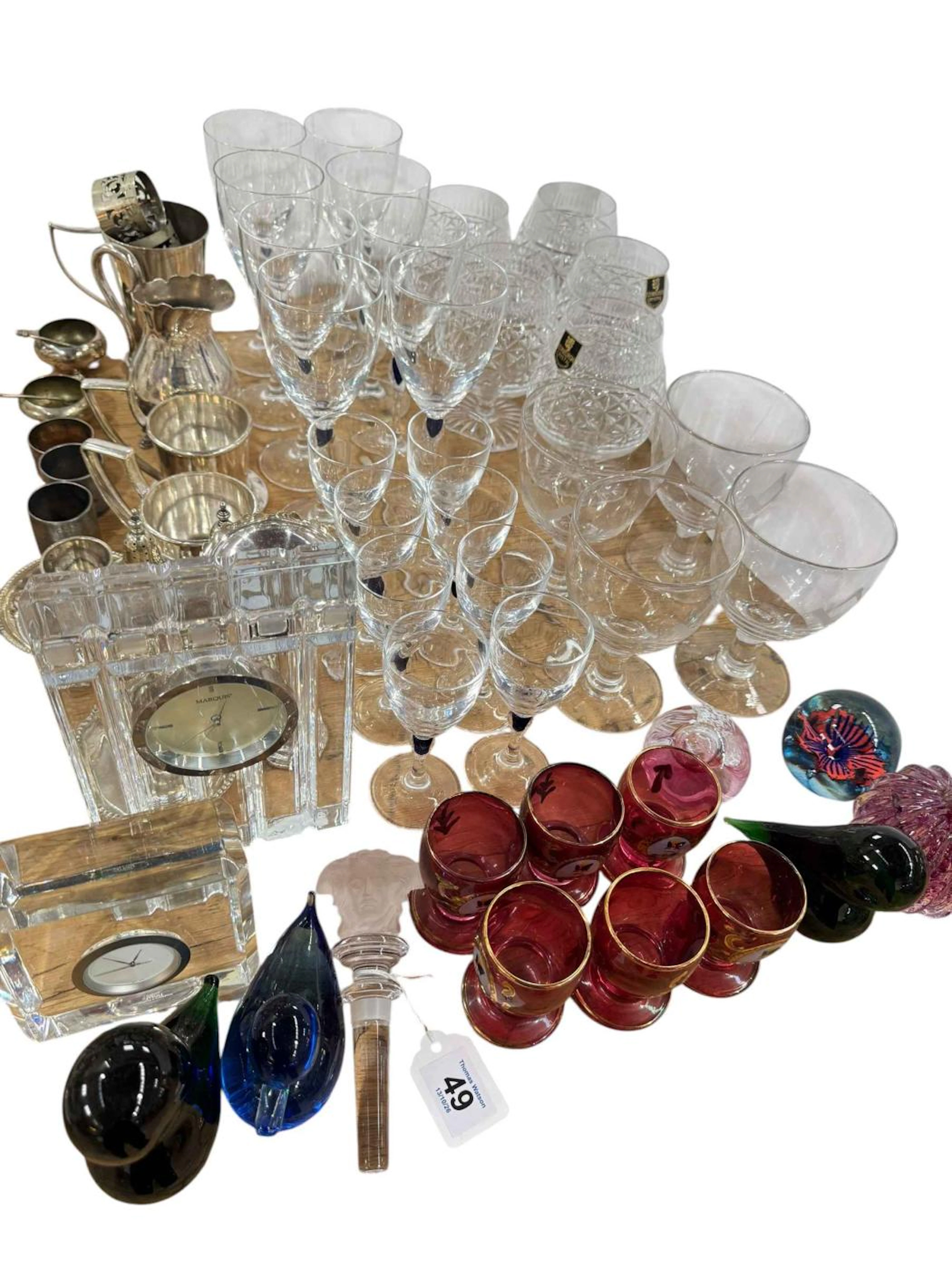 Collection of assorted glass including paperweights and small selection