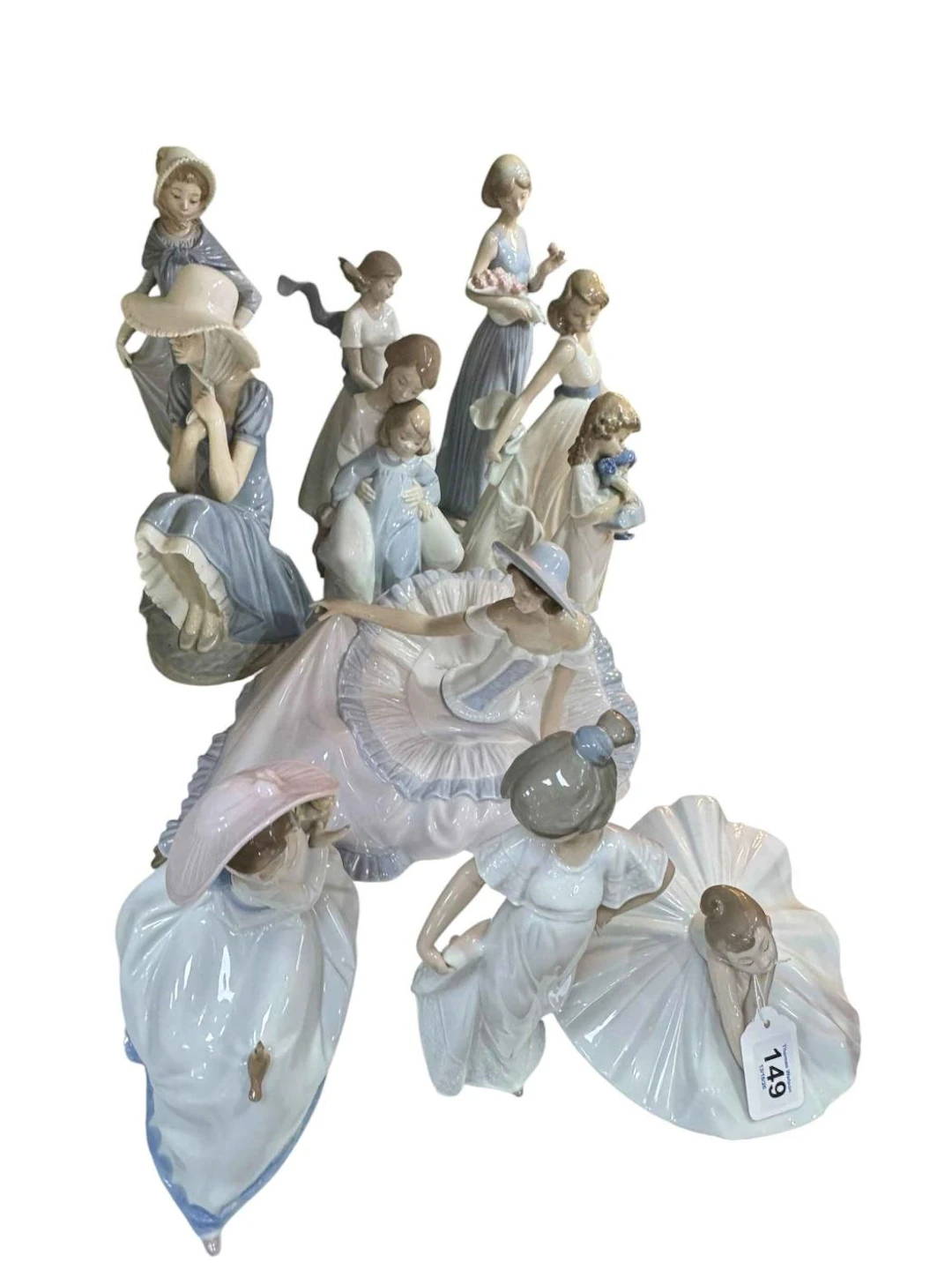 Collection of ten various Nao figurines including Grace, My Little