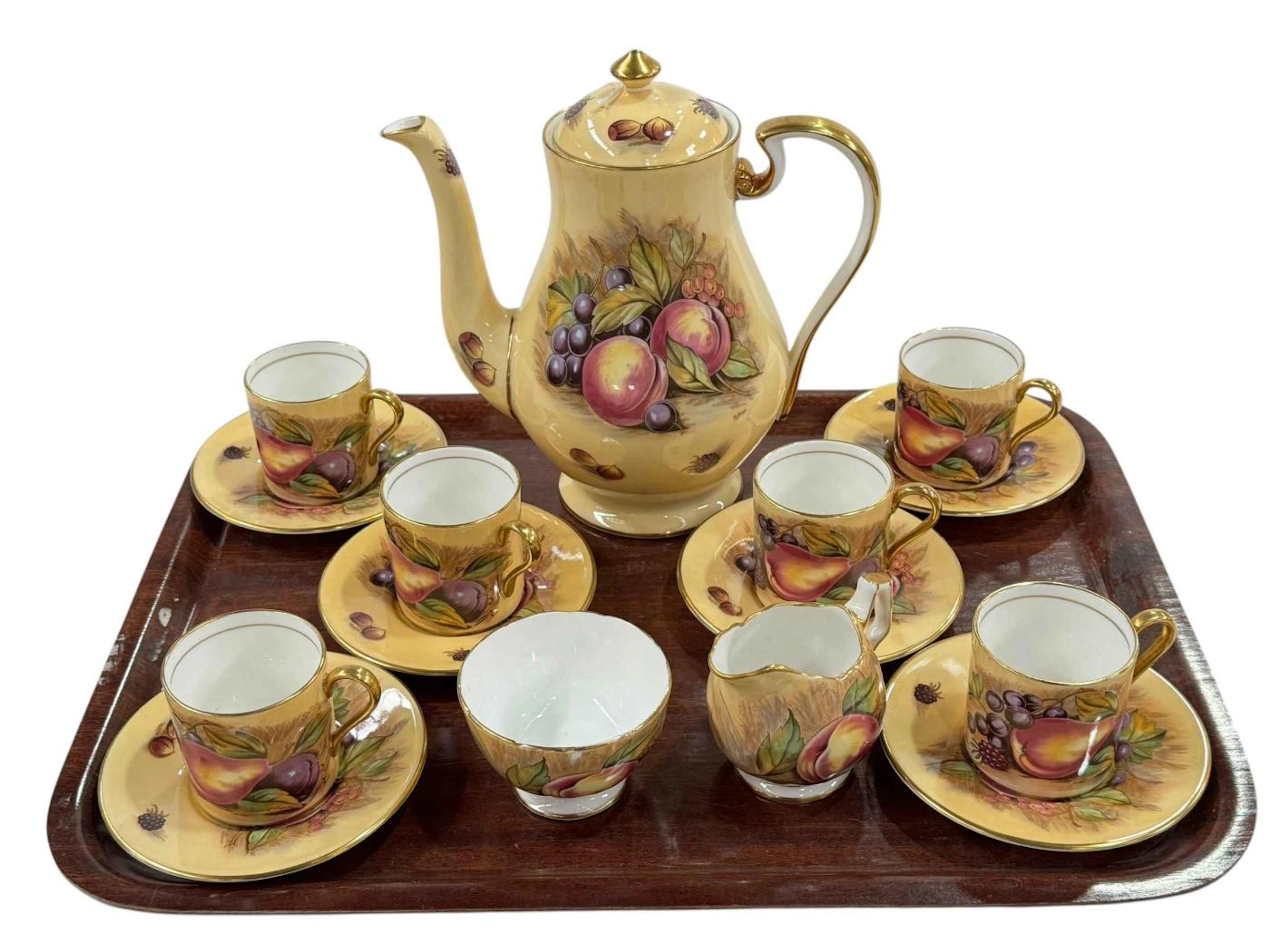 Aynsley Orchard Gold coffee service.