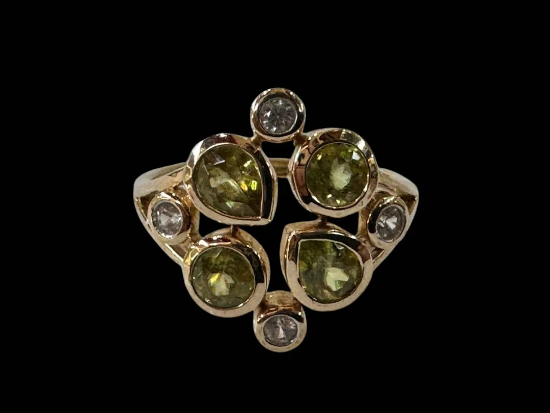 Bubble inspired 9k gold ring, size L/M.