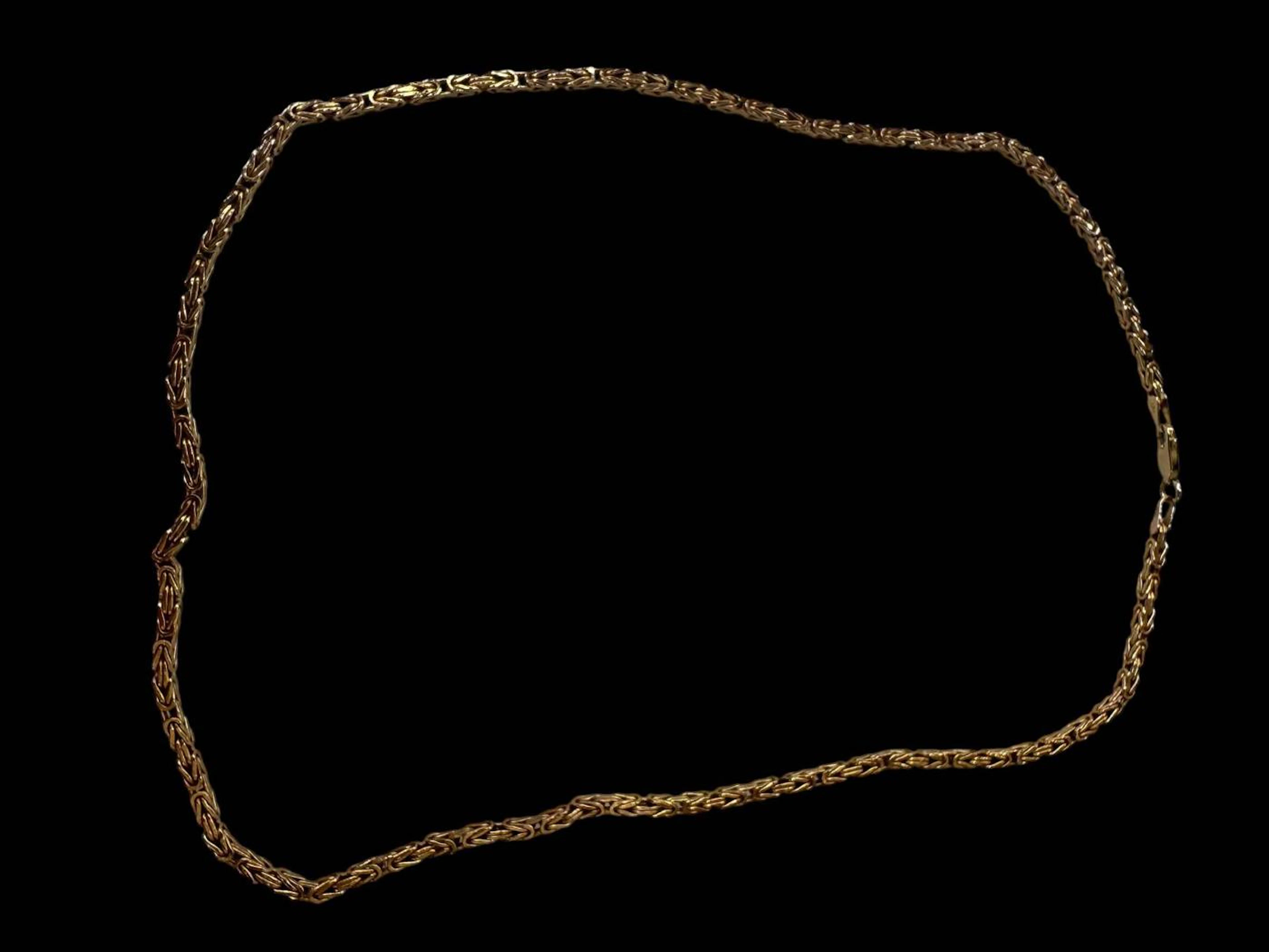 9 carat gold Byzantine necklace.