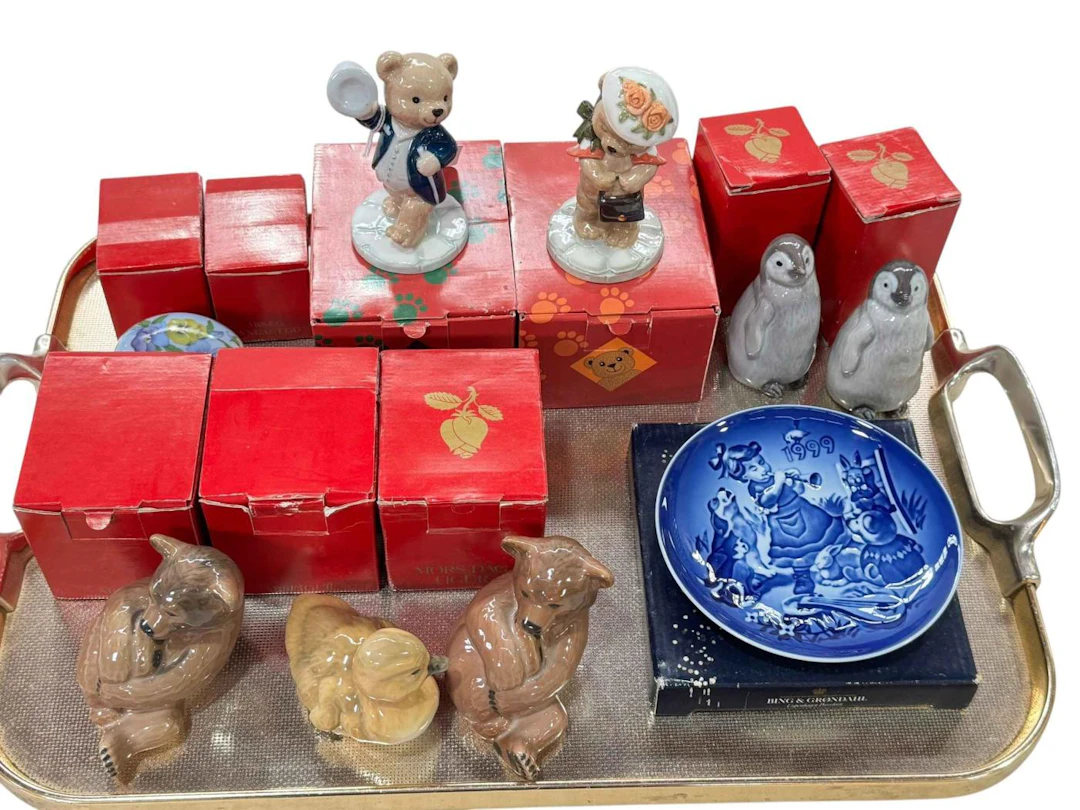 Bing & Grondahl Victor and Victoria figures, small creature figures