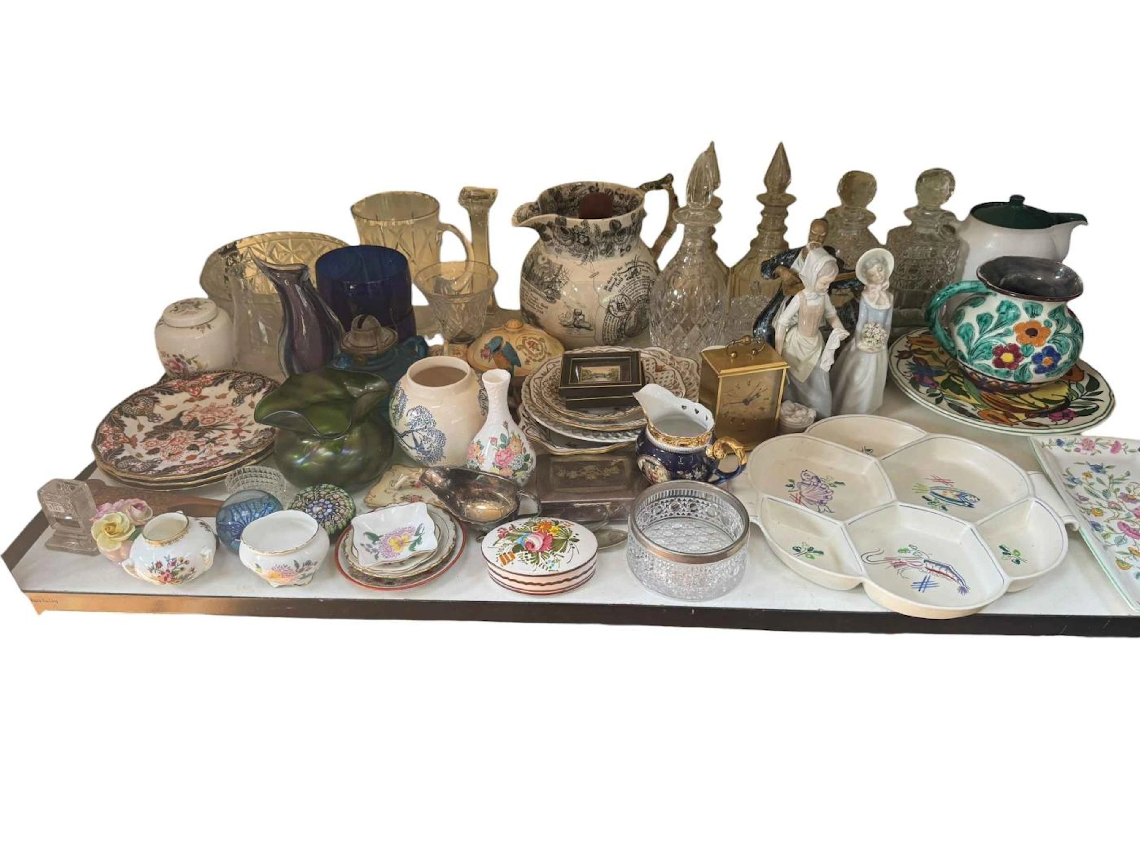 Collection of china, glassware and silver/silver plate wares including