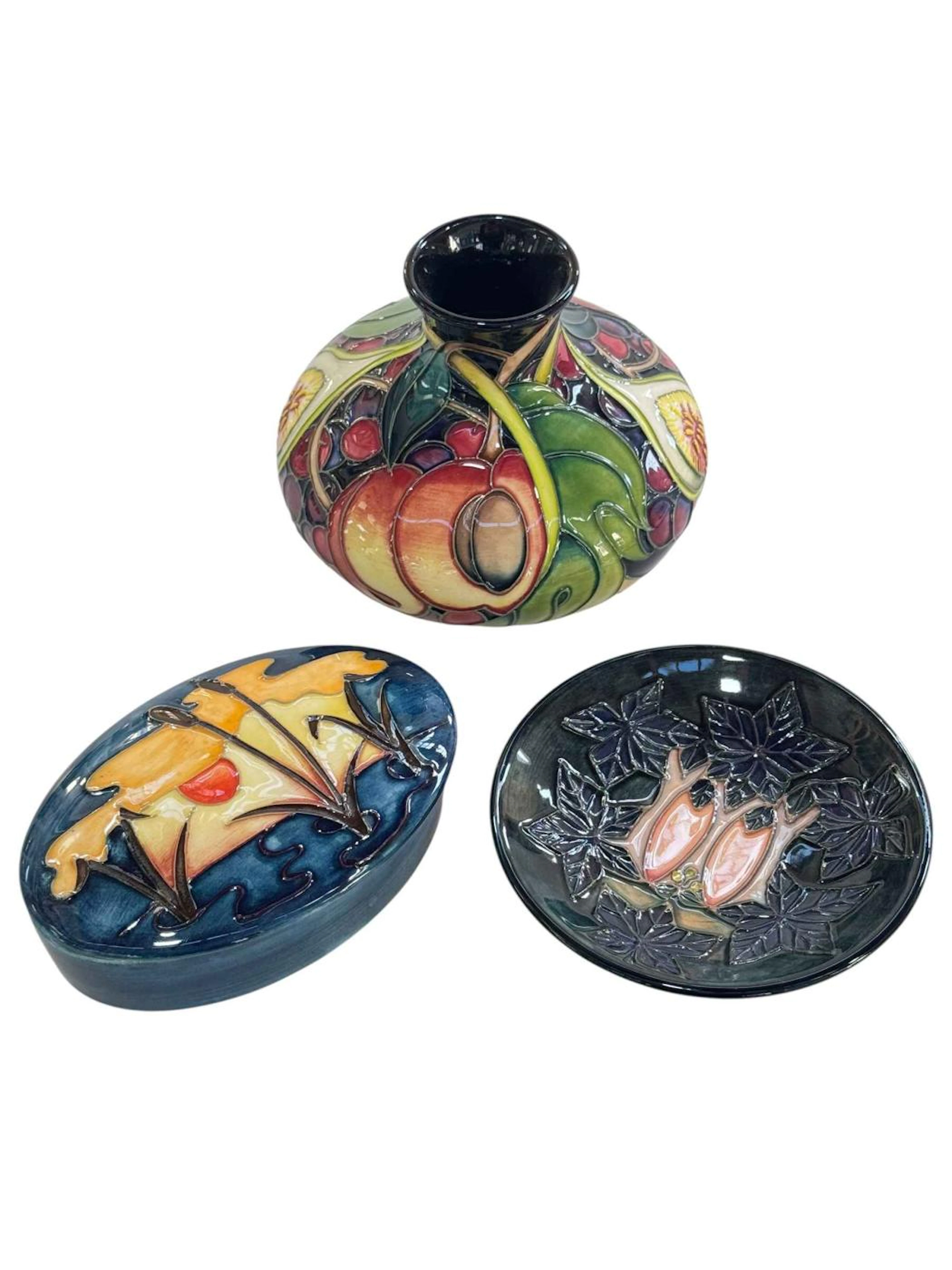 Moorcroft Queens Choice bulbous vase 10.5cm, together with Moorcroft