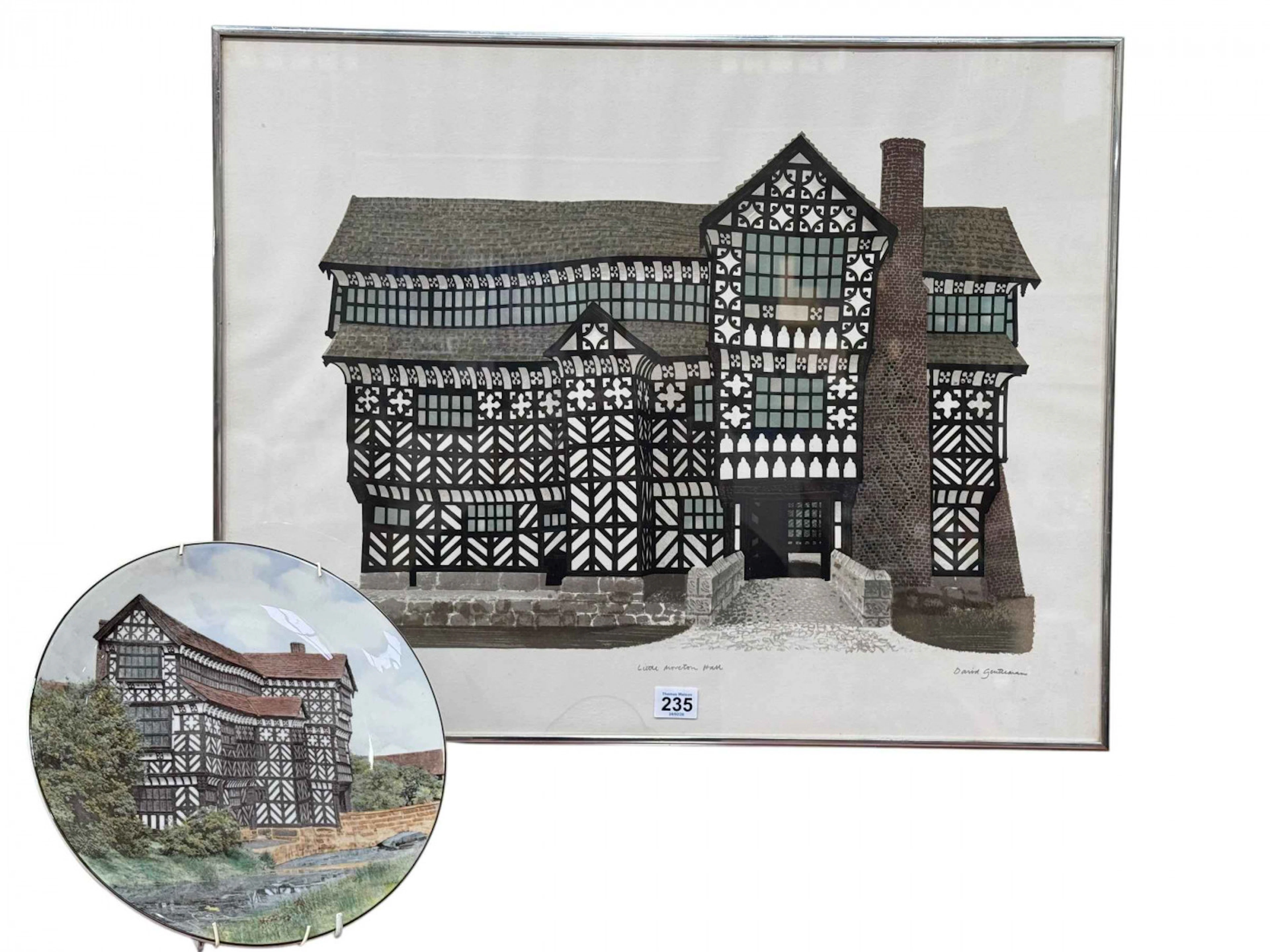 David Gentleman, Little Moreton Hall, limited edition print, signed