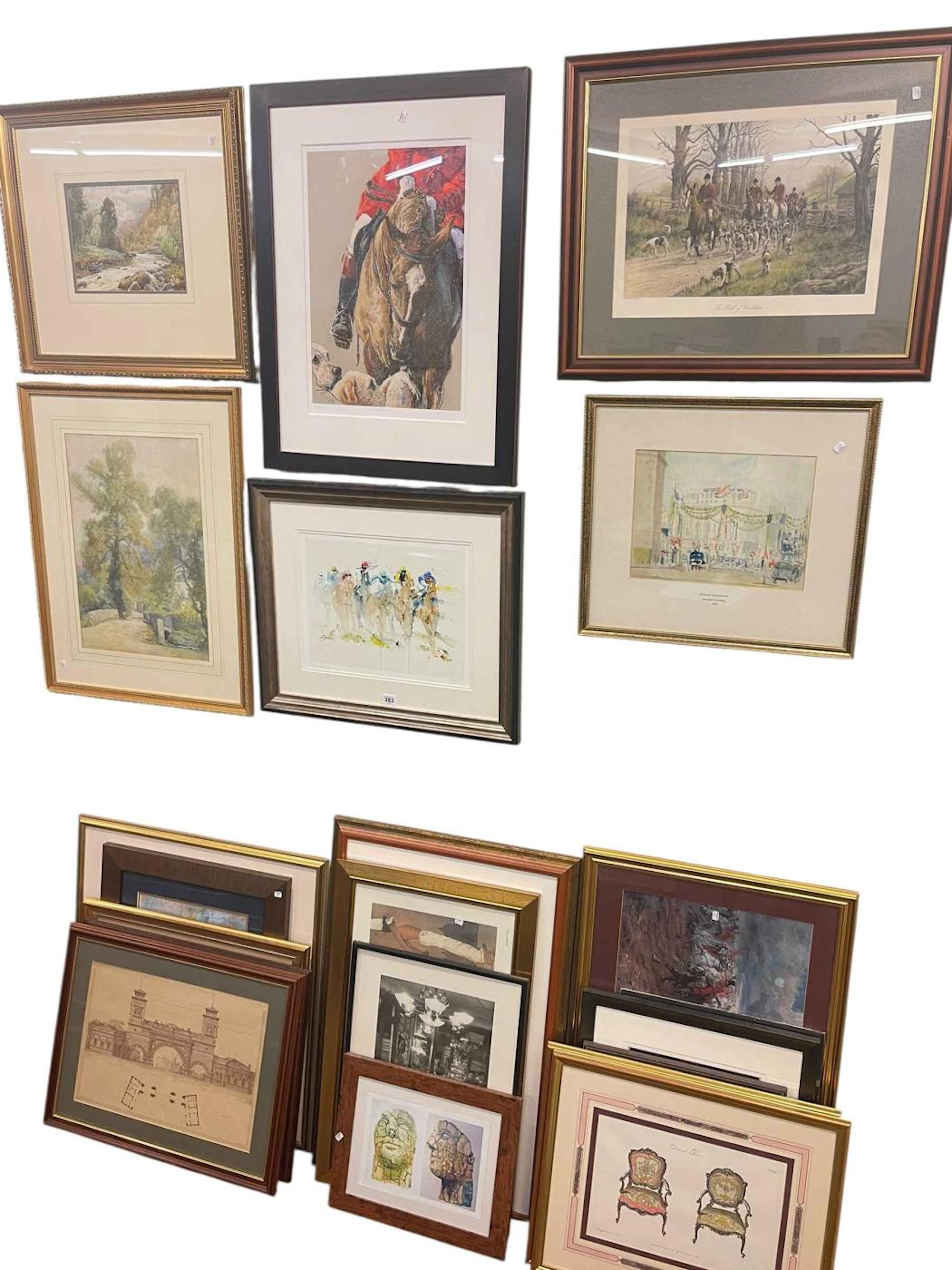 Collection of twenty one pictures including Roger Simpson steeplechase